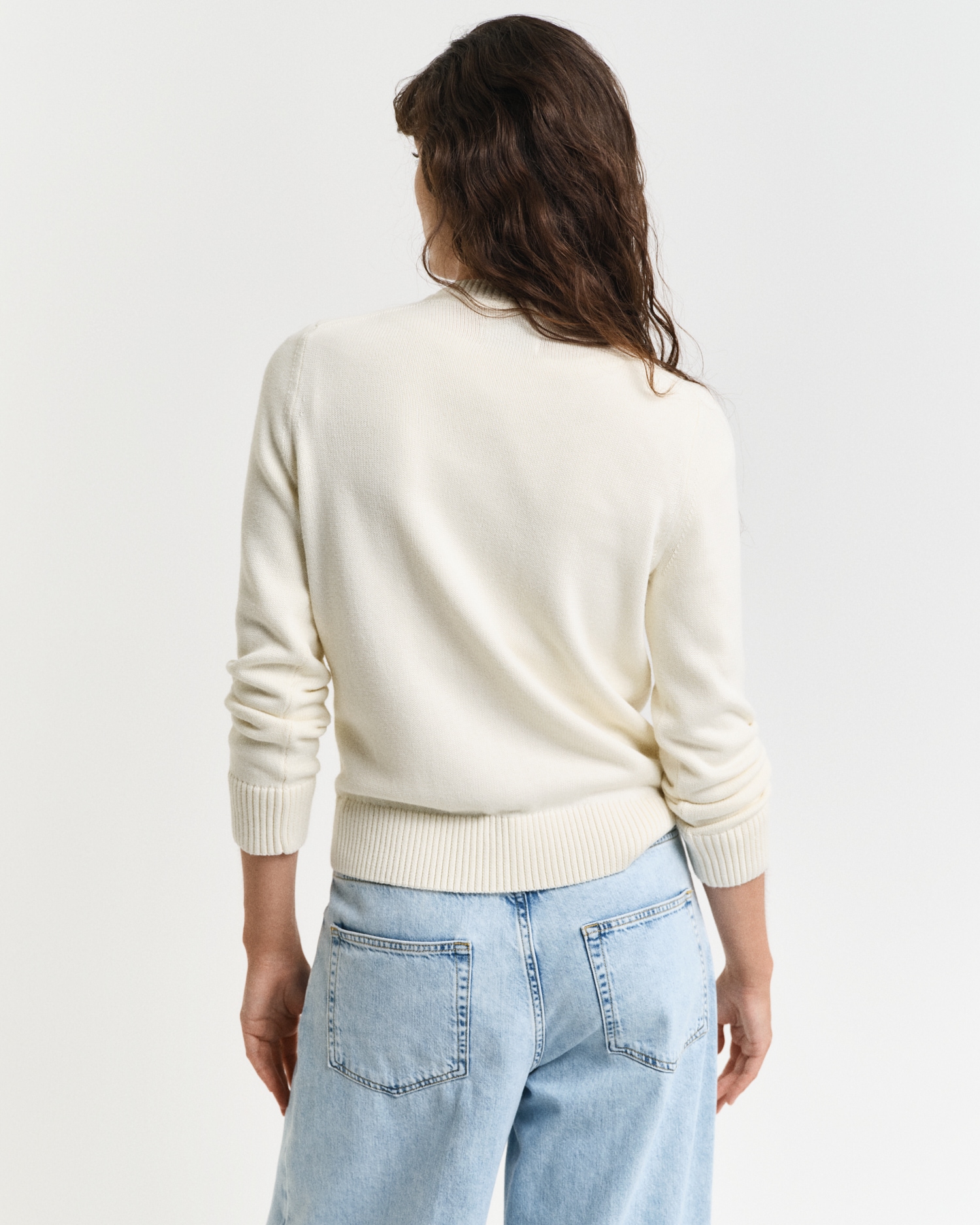 Gant Rundhalspullover "CLASSIC COTTON C-NECK", mit Zopfstrickmuster günstig online kaufen