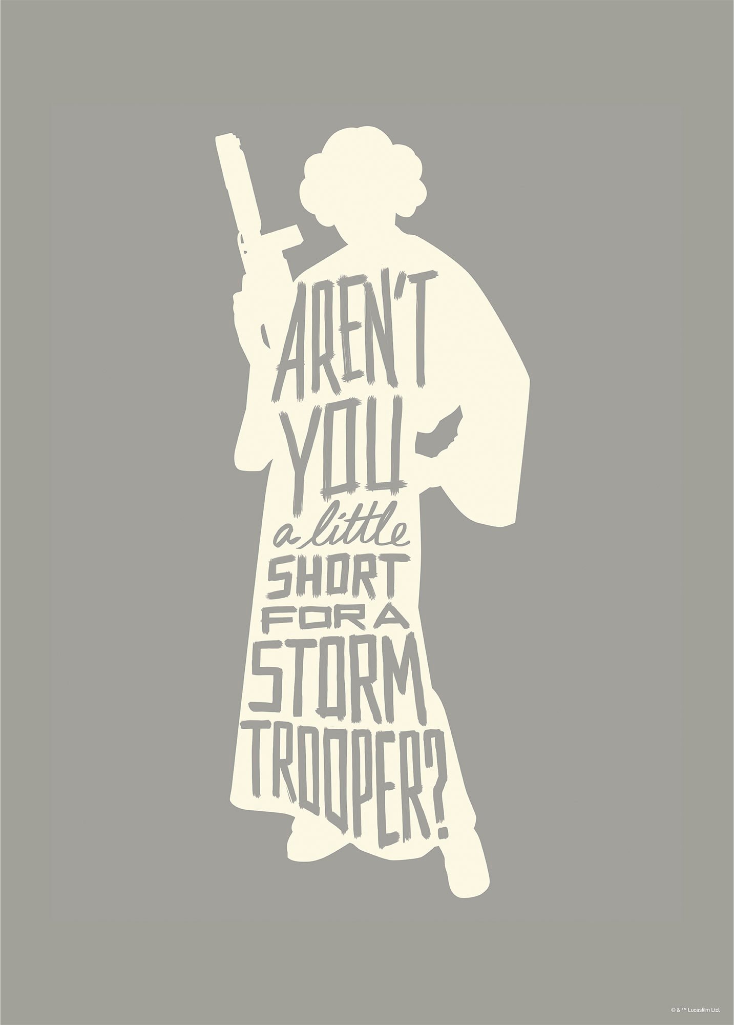 Komar Bild "Star Wars Silhouette Quotes Leia" Disney 1 Stk. tlg. Wandbild zur Dekoration im Kinderzimmer - ohne Rahmen