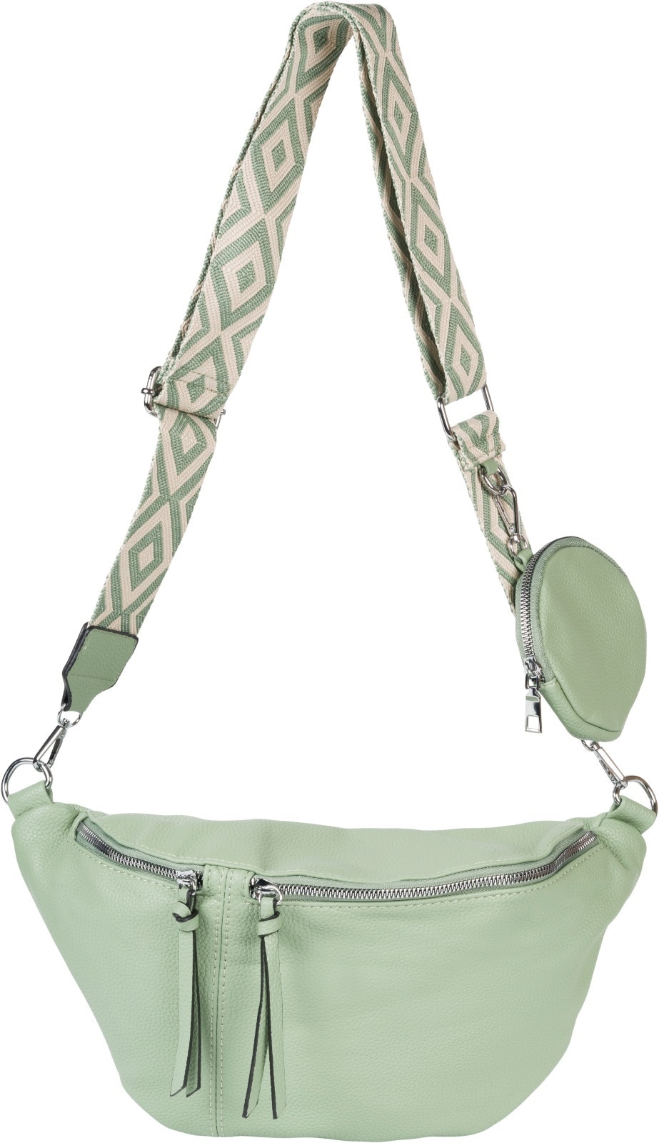 styleBREAKER Umhängetasche "Halbmond Crossbody Bag Set 3-Teilig"