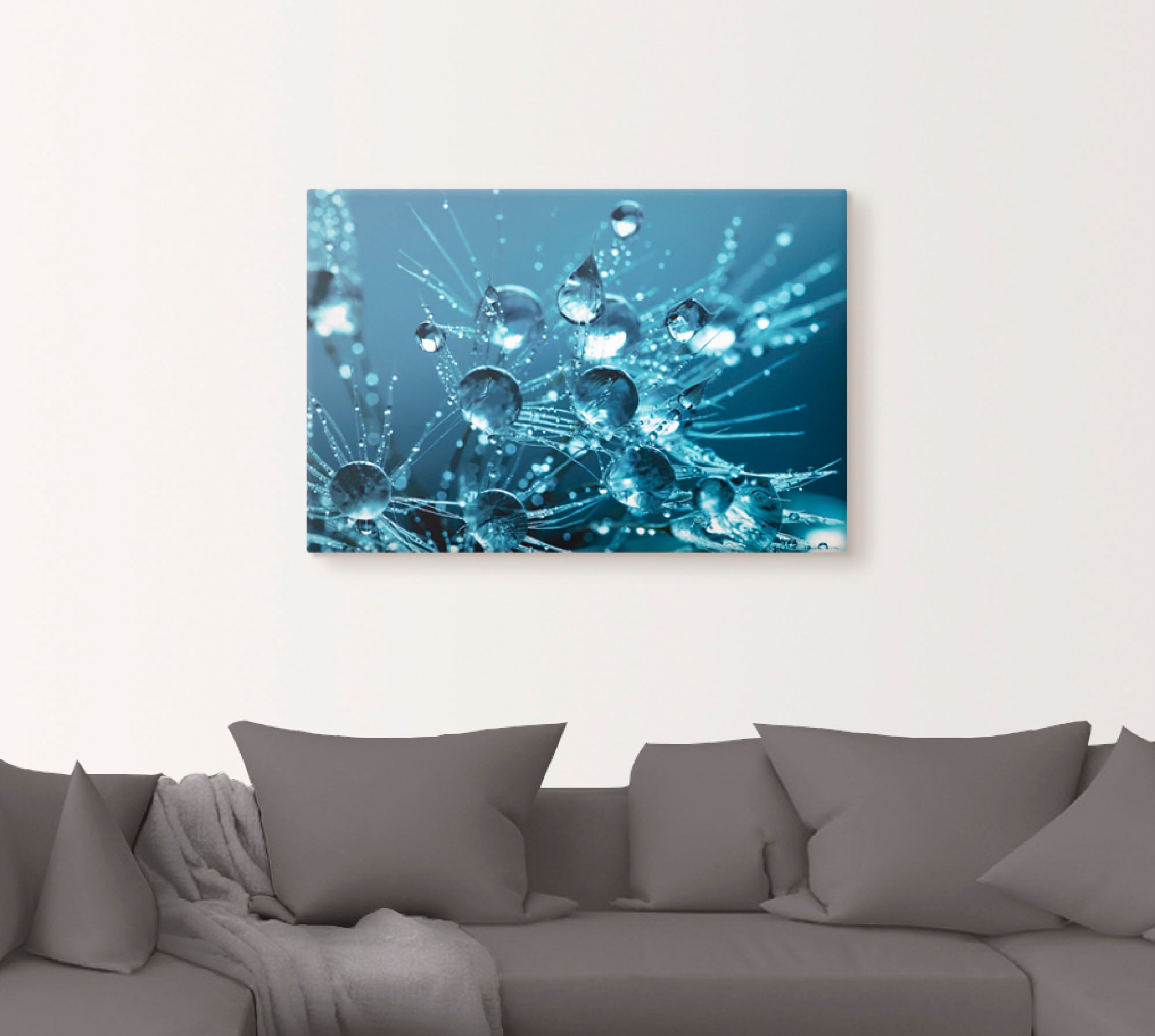 Artland Leinwandbild »Glitzernde Pusteblume II«, Blumen, (1 St.), auf Keilrahmen gespannt