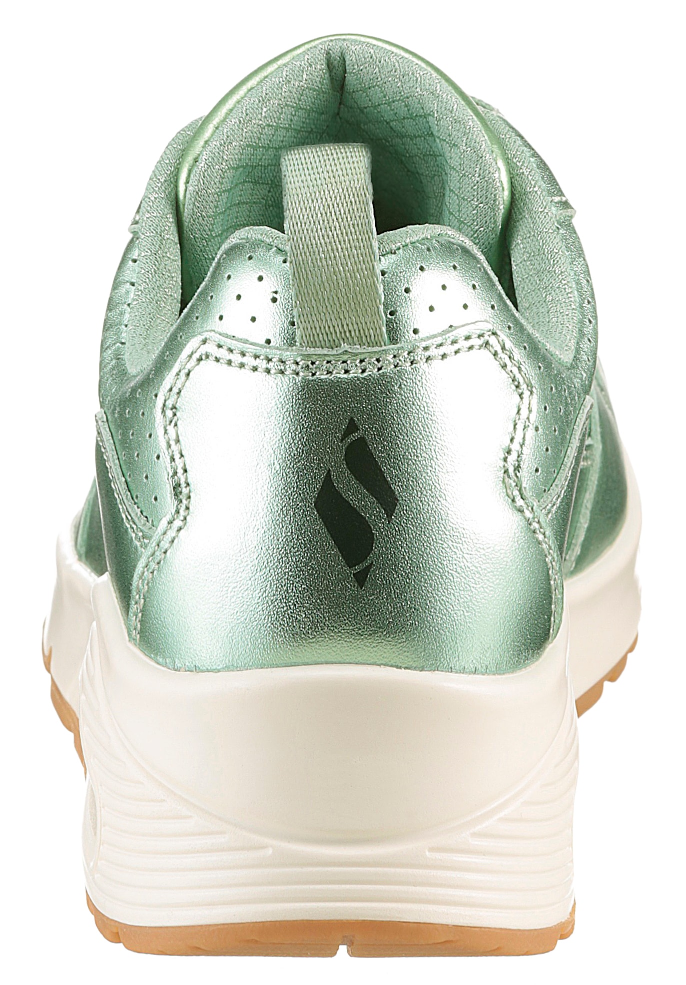 Skechers Sneaker »UNO-METALLIXS«, Keilsneaker, Plateausneaker, Schnürschuh, Halbschuh im Metallic-Look