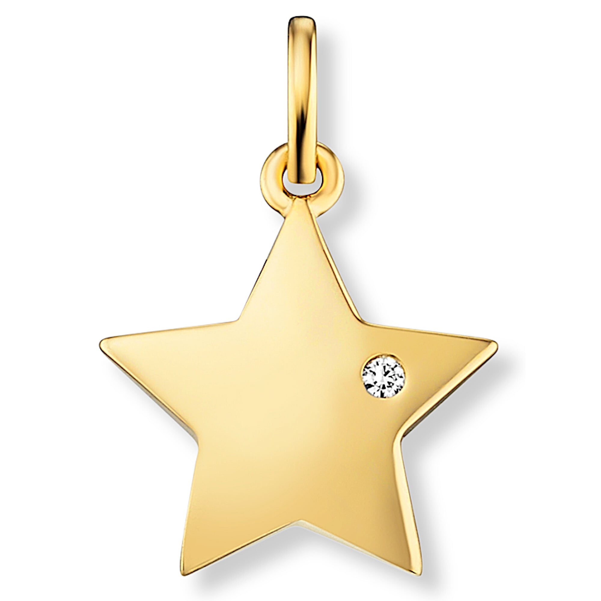 Stern bestellen ct Kettenanhänger online Damen Schmuck aus Gold Gelbgold«, Brillant ELEMENT BAUR Anhänger Stern ONE Diamant »0.01 585 |
