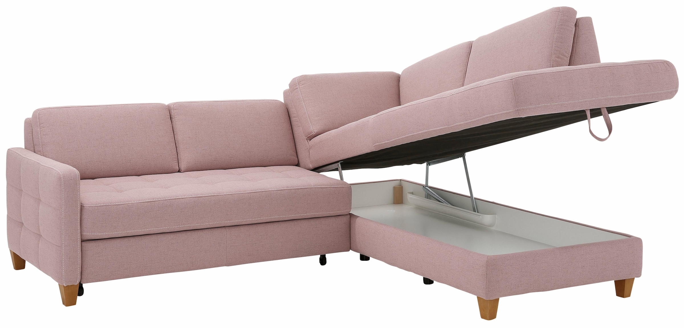 Home affaire Ecksofa »Earl L-Form«, wahlweise auch mit Bettfunktion oder Bettfunktion mit Bettkasten