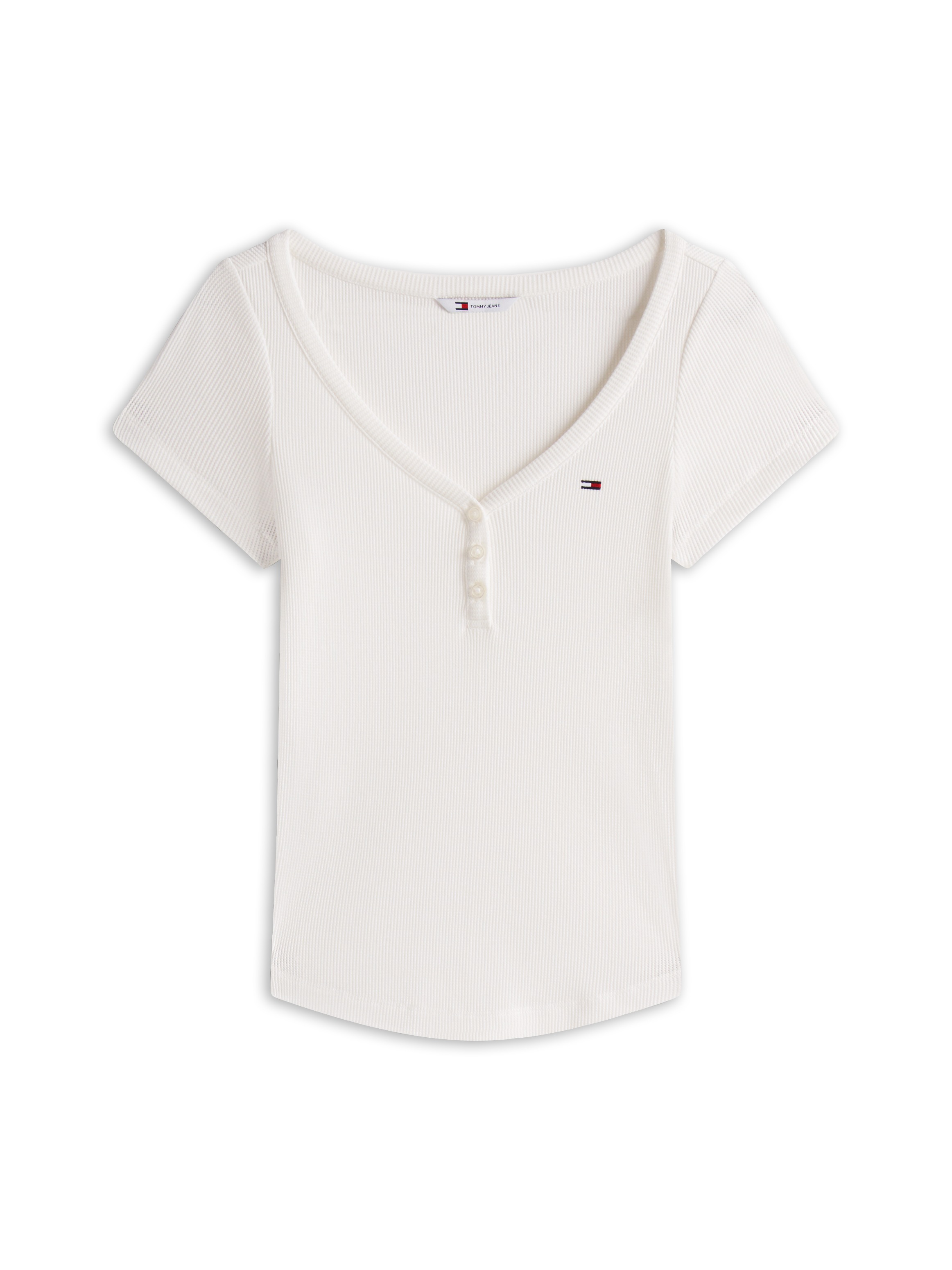 Thumbnail - Tommy Jeans Kurzarmshirt "TJW SLIM HENLEY WAFFLE SS"