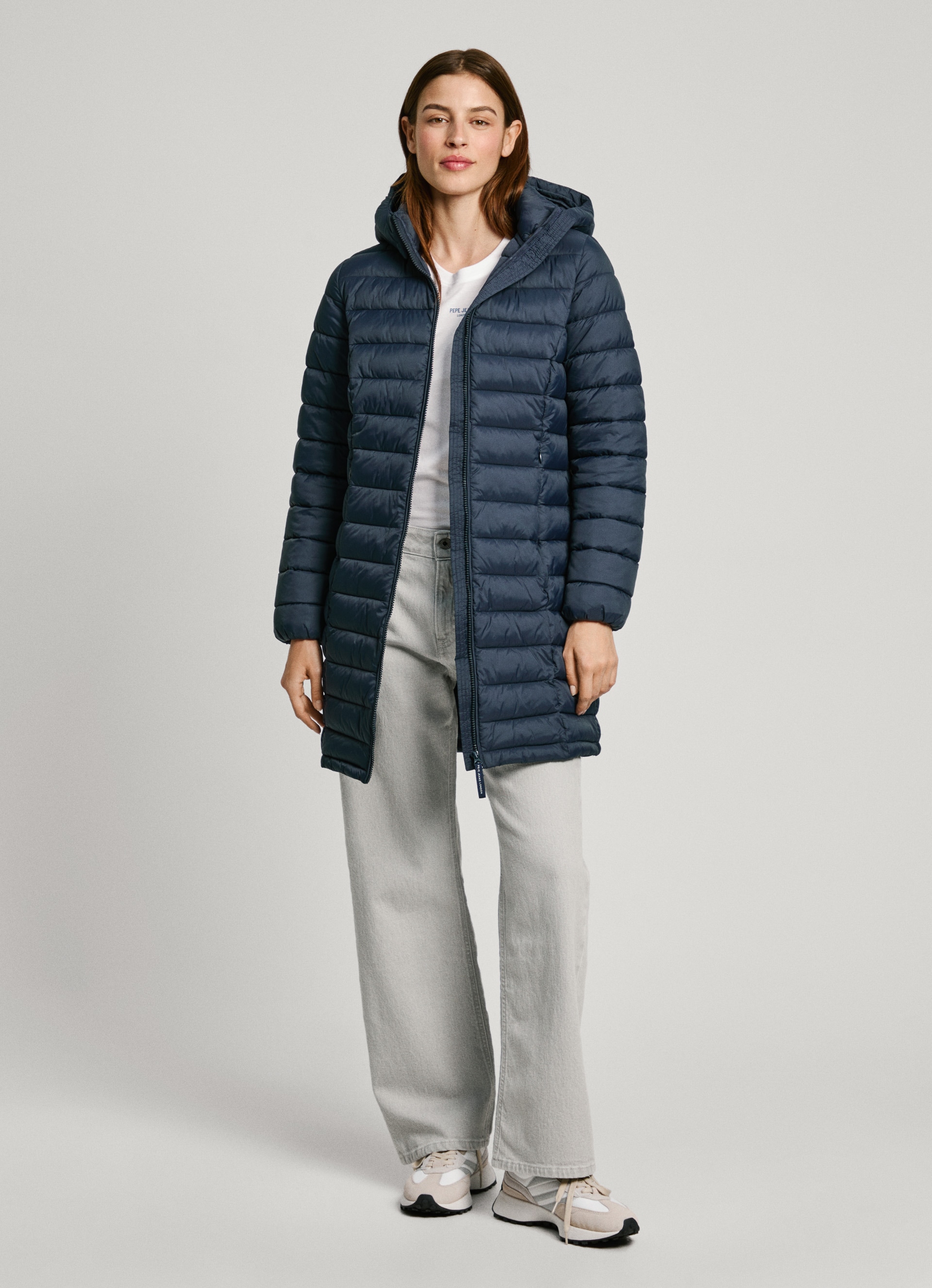 Pepe Jeans Outdoorjacke »AMMY LONG«, mit Kapuze, mit abnehmbarer Kapuze