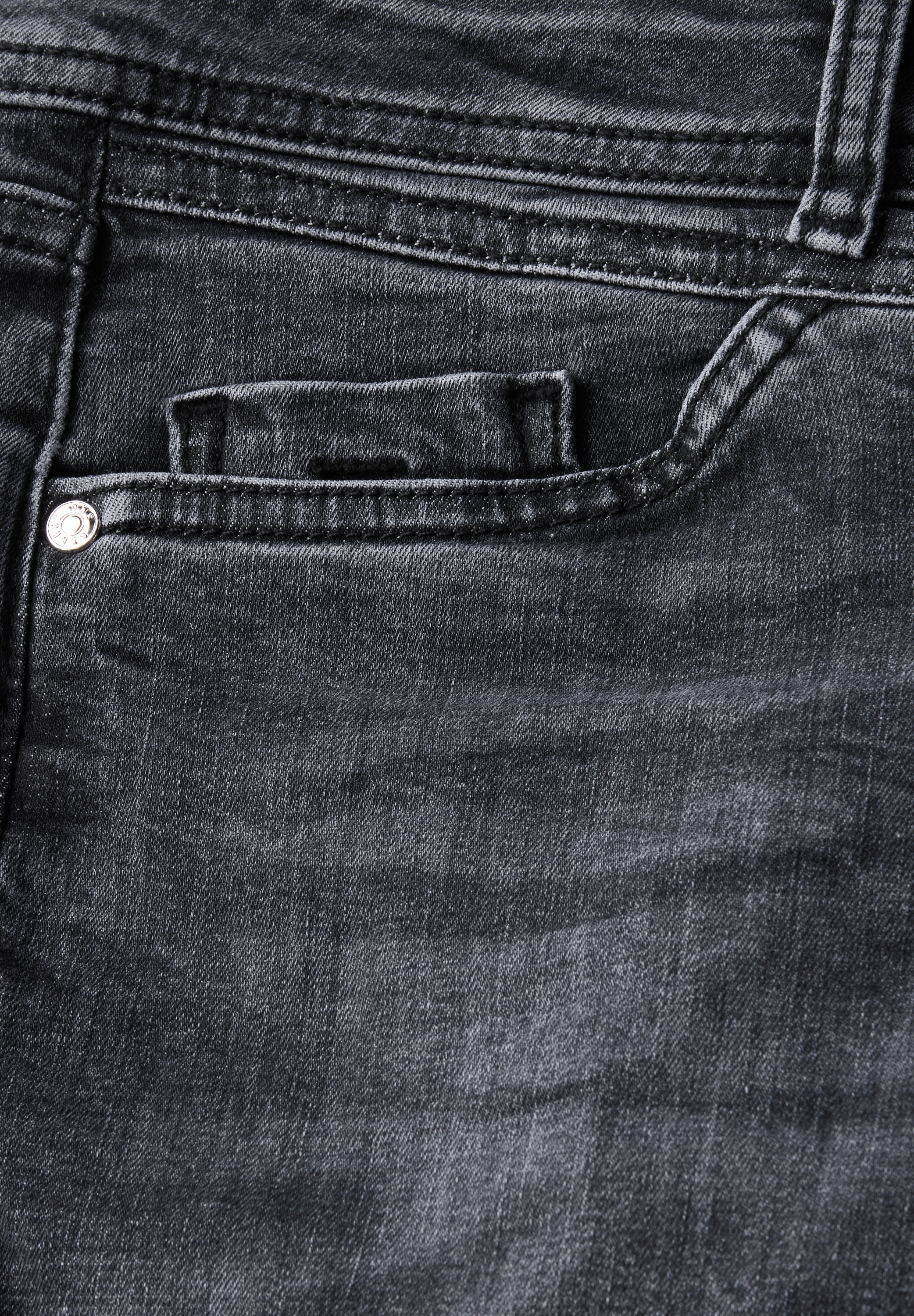 STREET ONE Comfort-fit-Jeans, in grauer Waschung
