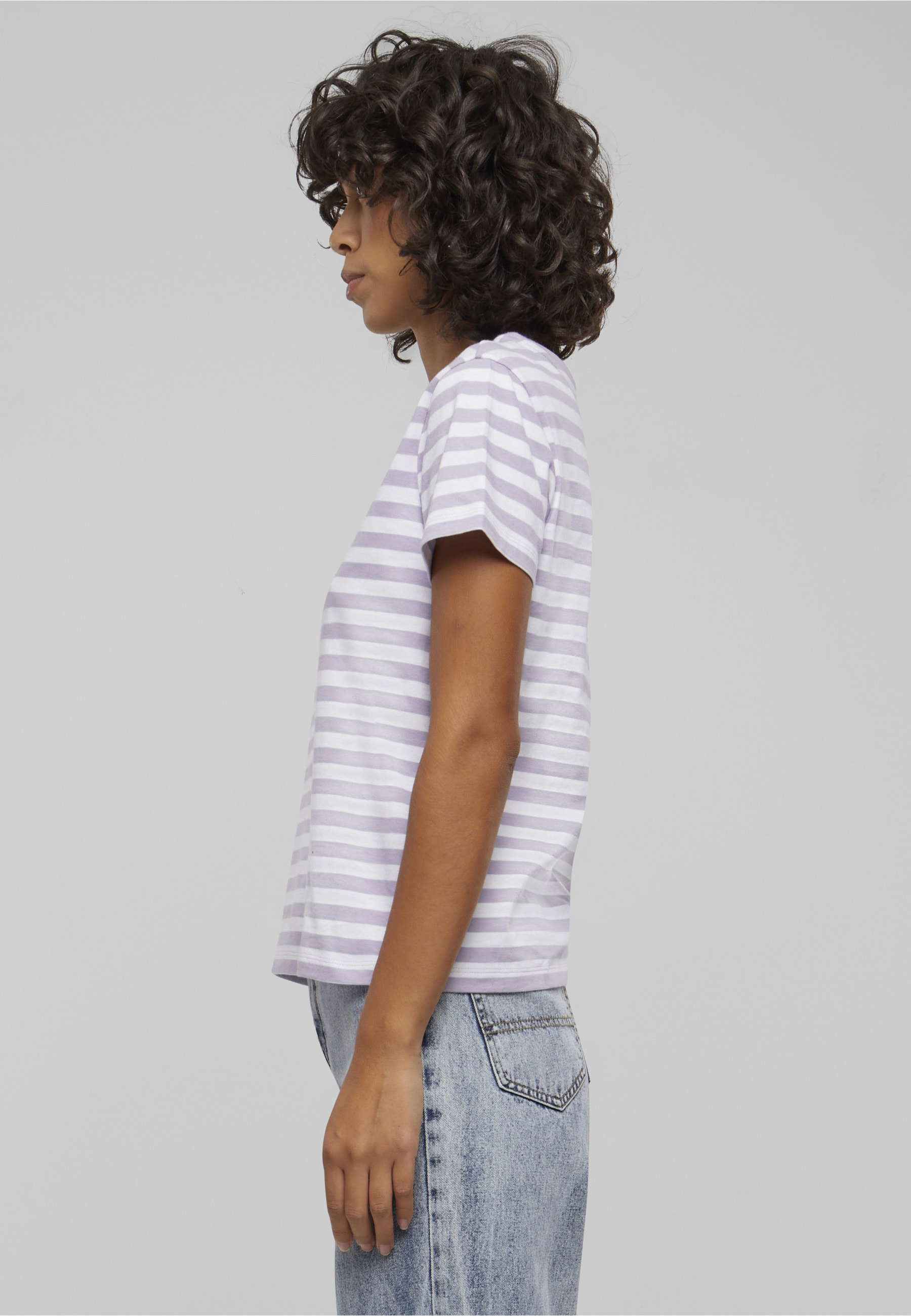 URBAN CLASSICS T-Shirt »Urban Classics Damen Ladies Regular Striped Tee« 1 Stk.