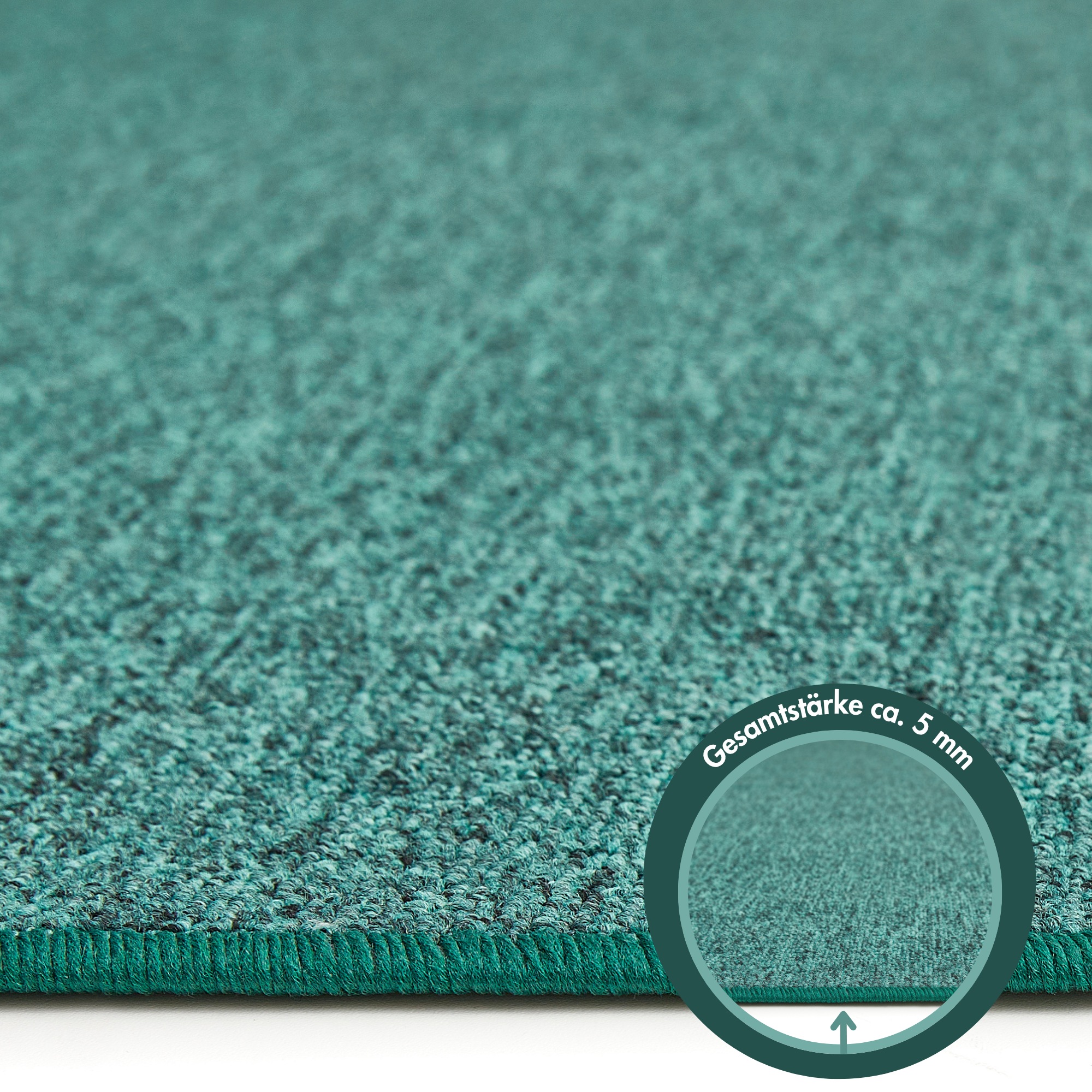 ANDIAMO Luton Loop Pile Rug Green 50x80cm 2