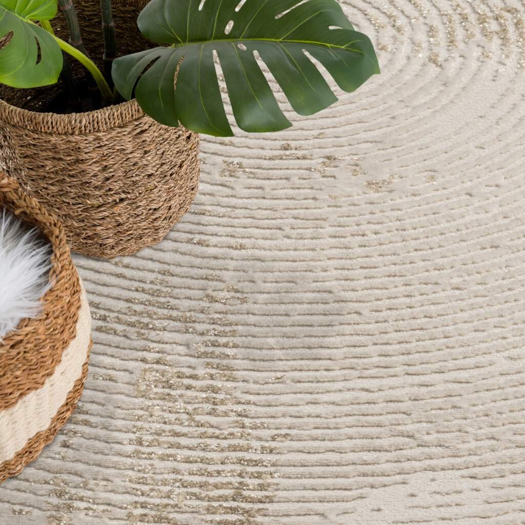Carpet City Teppich »ANTIK481« rund 10 mm Höhe Kurzflor, 3D-Optik, Klassisch-Modern für Wohnzimmer, Schlafzimmer