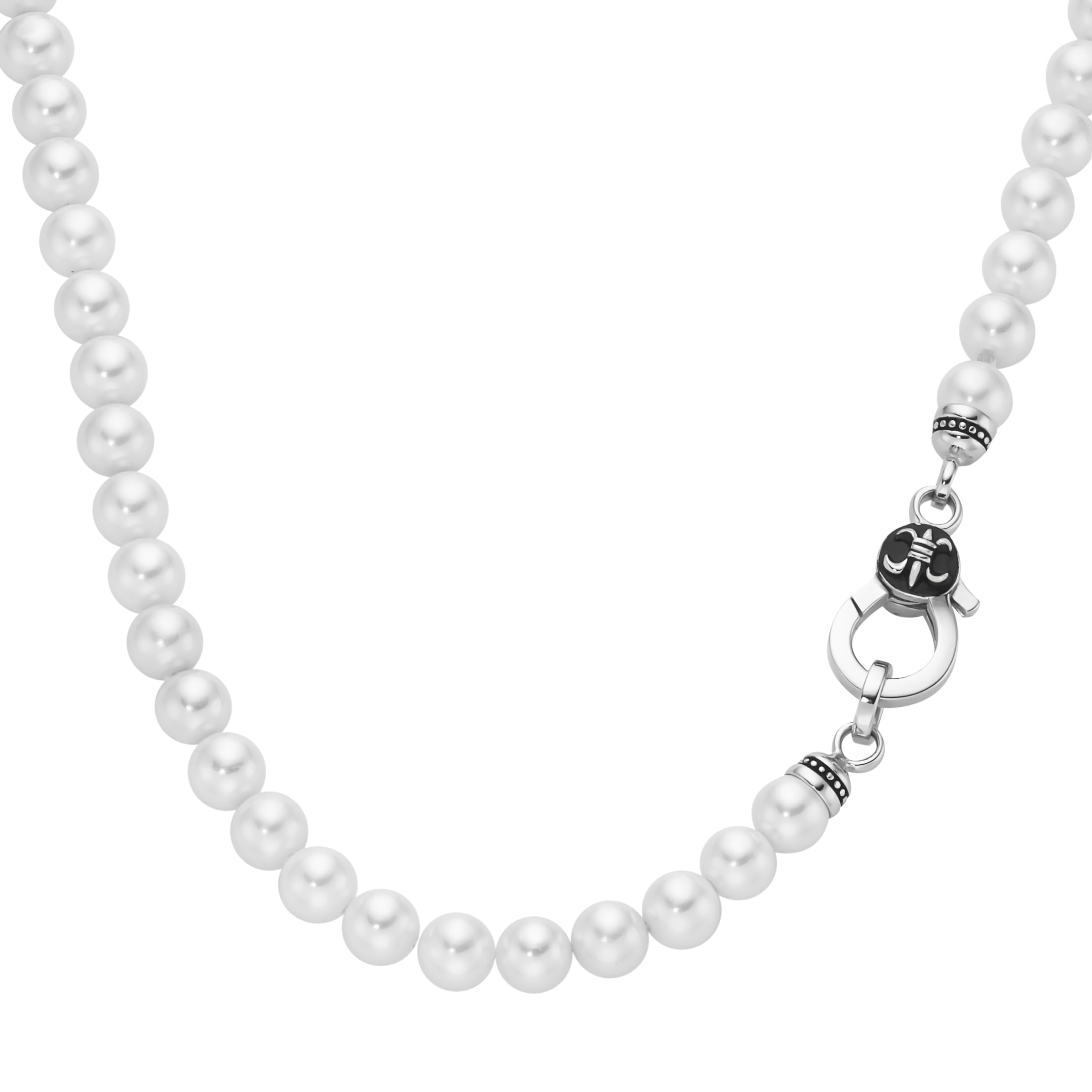 GIORGIO MARTELLO MILANO Perlenkette »mit weißen Muschelkern-Perlen, Silber 925«