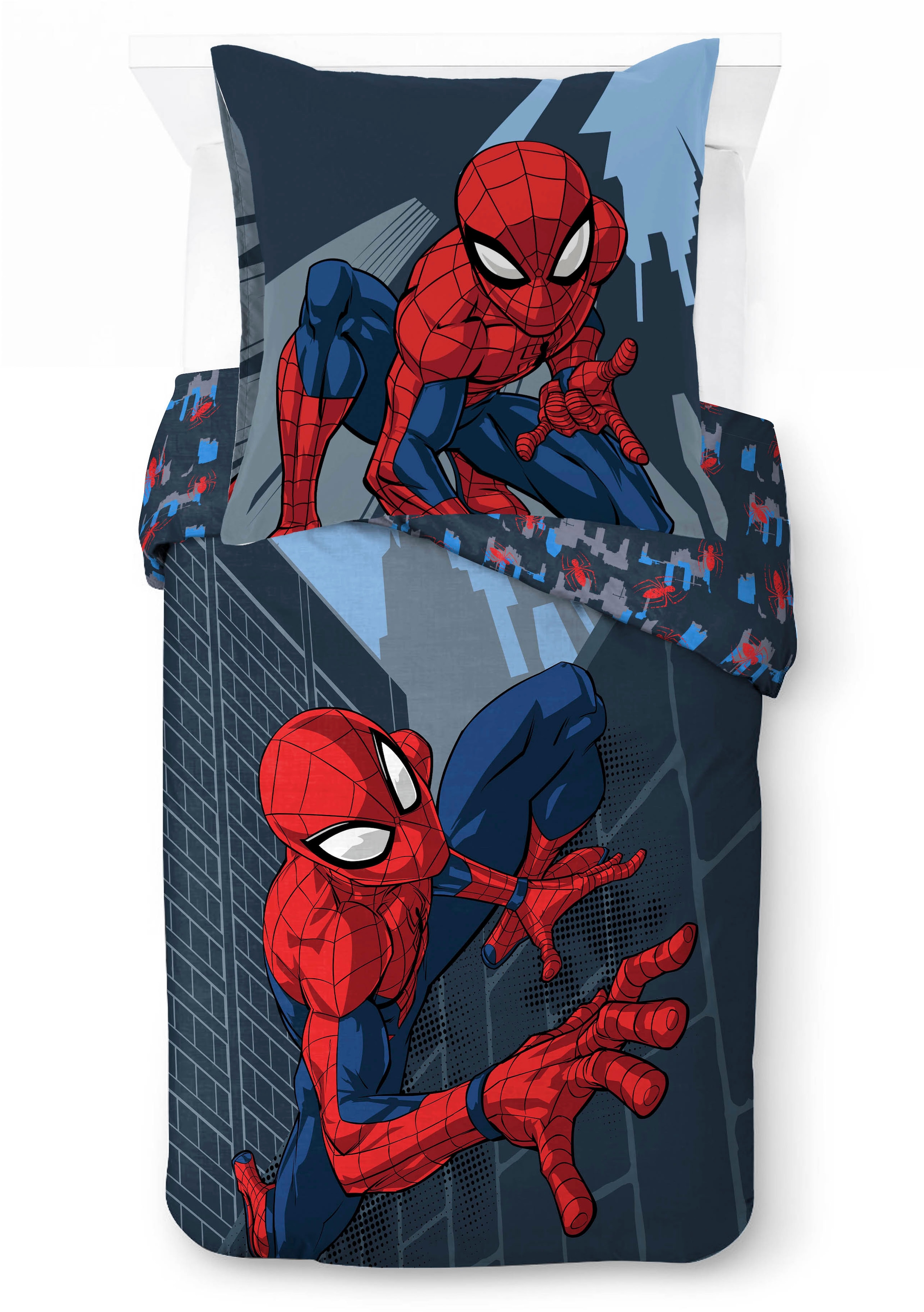 MARVEL Kinderbettwäsche "Marvel Spiderman Bettbezug-Set 135x200 cm + Kissen günstig online kaufen