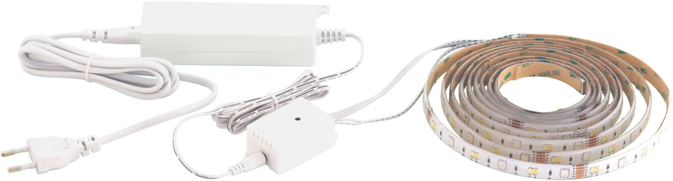 EGLO LED Stripe "LED STRIPE-Z", Gesamtlänge 8m, weiß, Lichterketten, Leuchtband/-stab, L500 x B1,2 cm, weiß, 11W inkl.