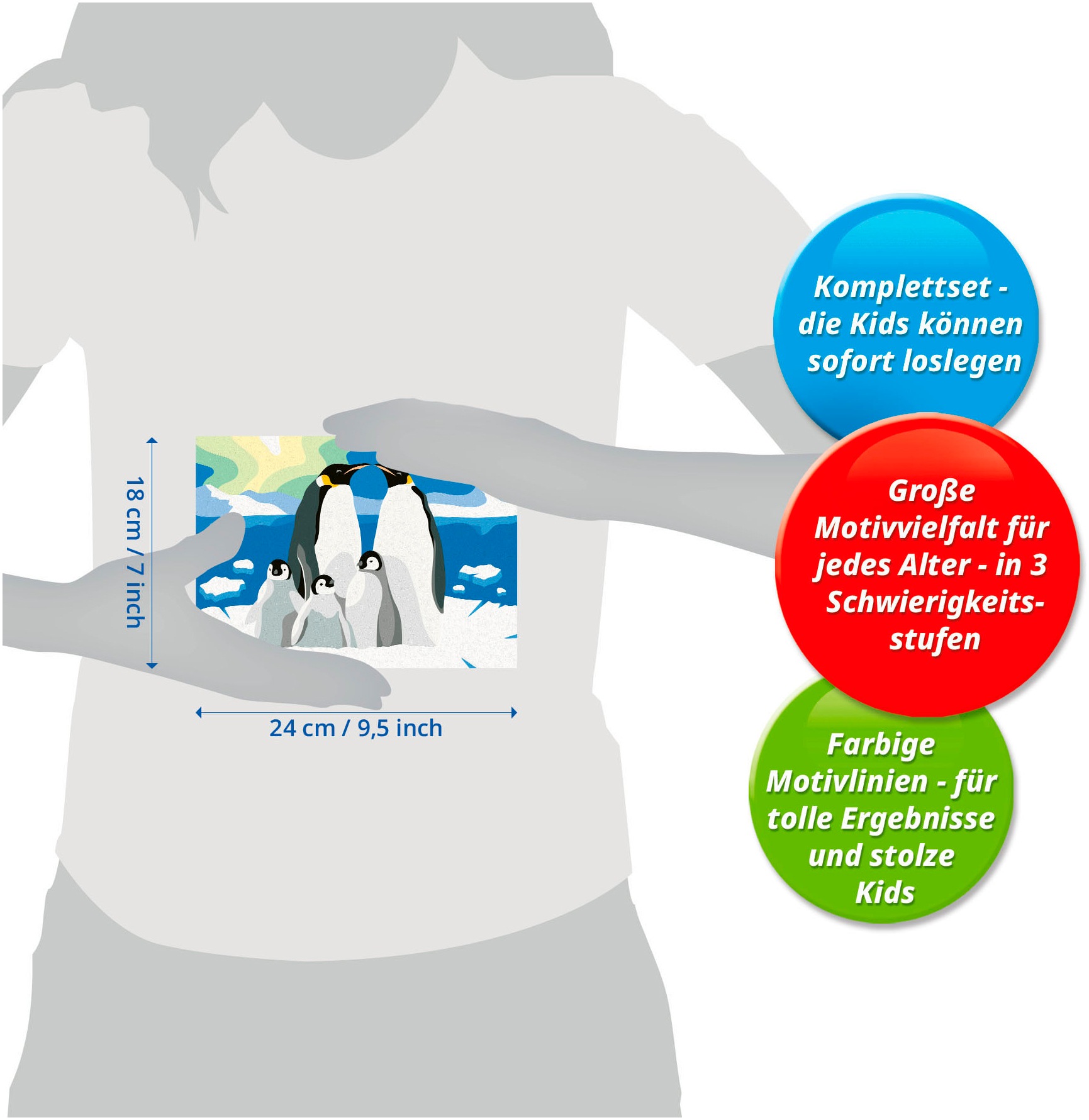 Ravensburger Malen nach Zahlen »CreArt, Pinguin-Familie«, Made in Europe