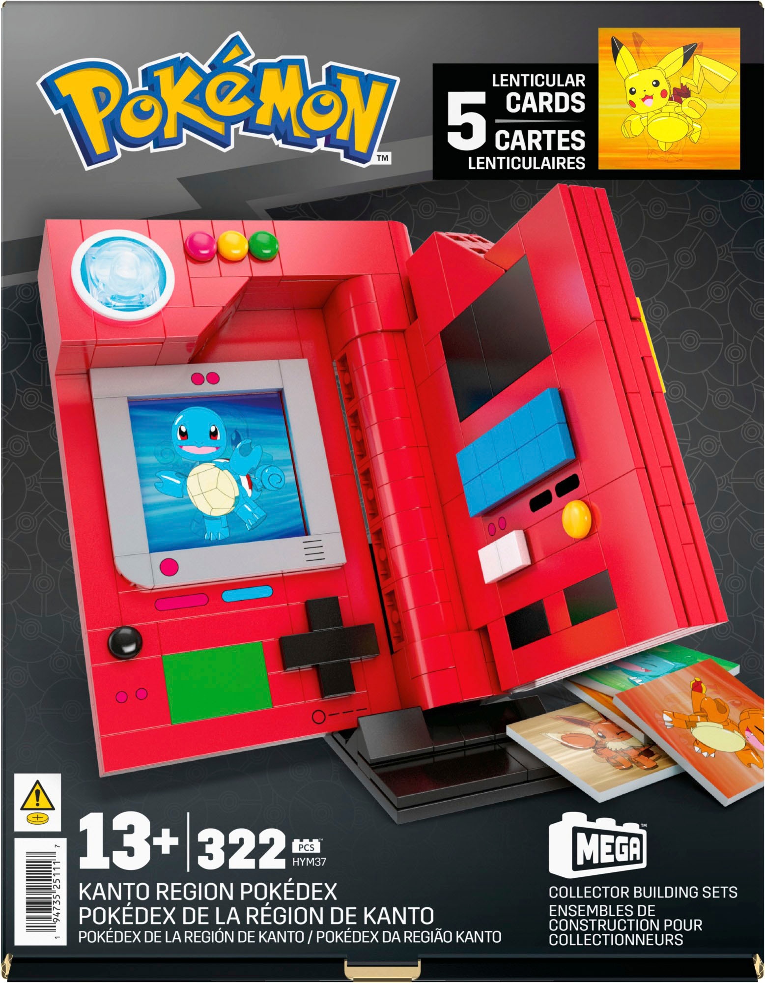 MEGA Konstruktions-Spielset »MEGA Pokémon Kanto-Region Pokédex Bauset«, (322 St.)