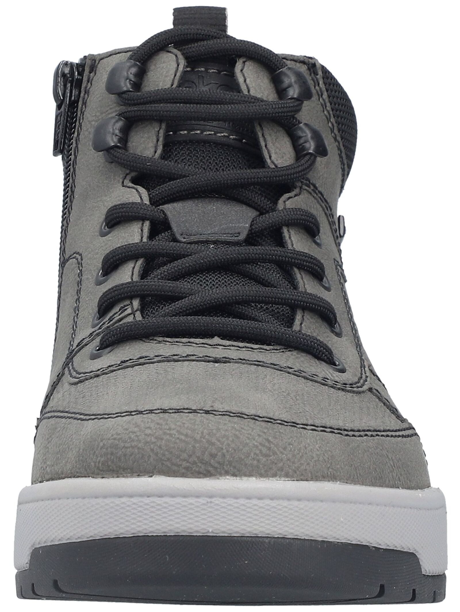 Sneaker RIEKER "Rieker Sneaker Lederimitat", Herren, Gr. 45, schwarz (grau, schwarz), Lederimitat, Schuhe Sneaker 2
