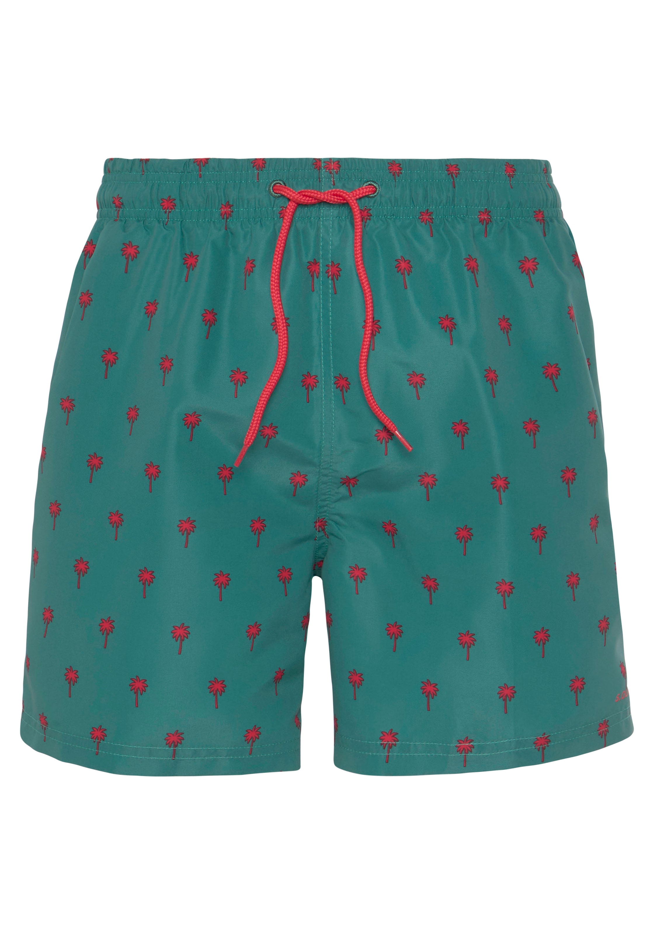 s.Oliver Badeshorts, mit Palmen-Design