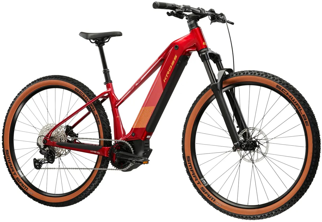 Kross »E-MTB Influx Hybrid 4.0 21,3Ah / 800 Wh 29 Zoll rot  12 Gänge 2026« 12 Gang Shimano DEORE M6100 Schaltwerk Kettenschaltung Mittelmotor 250 W