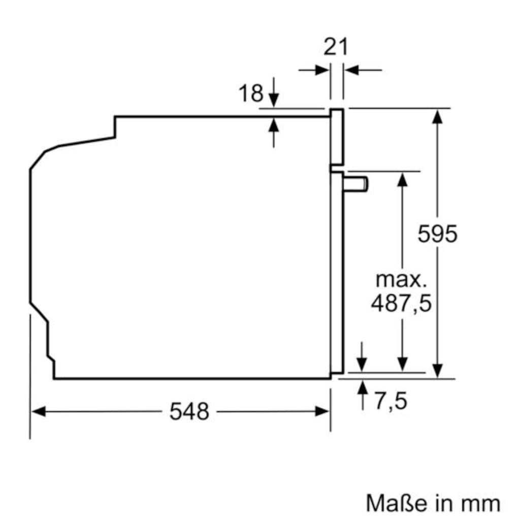 NEFF Pyrolyse Backofen »B55CR20N0«, N 70, B55CR20N0, mit Teleskopauszug nachrüstbar, Pyrolyse-Selbstreinigung