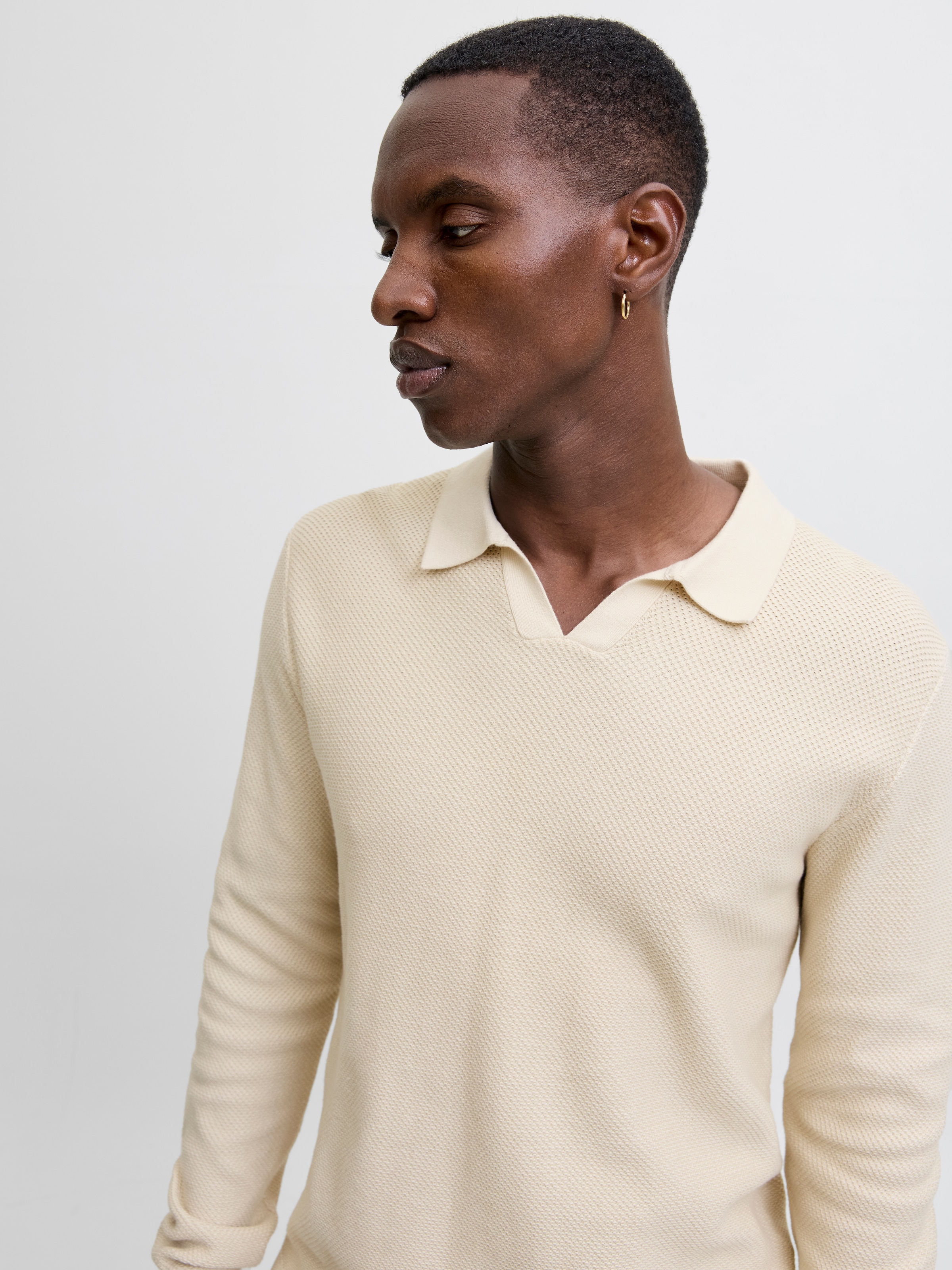 Jack & Jones Polokragenpullover »JPRBLAEASTON KNIT SPLIT NECK LS SN«