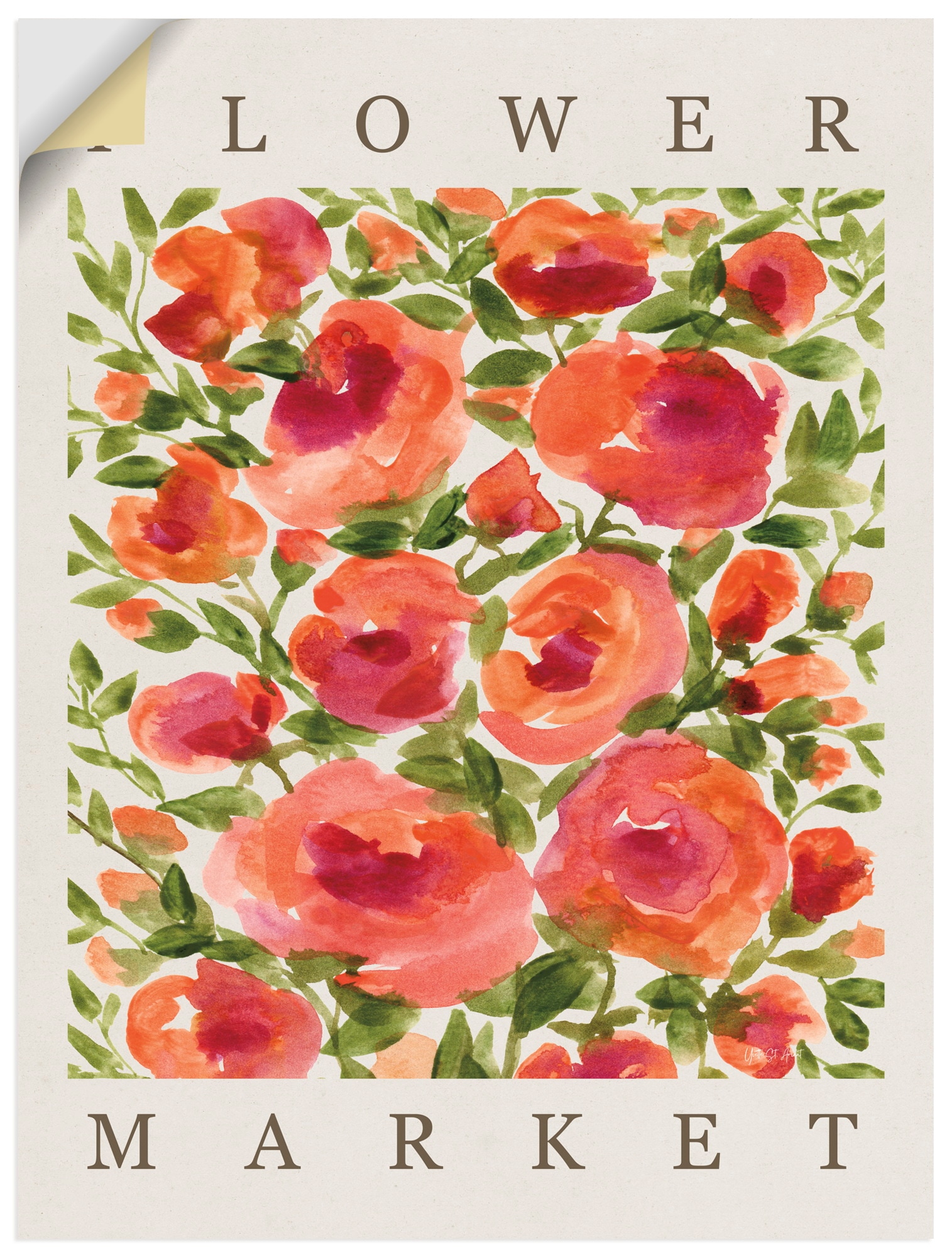 Artland Wandbild "Coral Blooms" Blumenbilder 1 Stk. tlg. als Alubild, Leinwandbild, Poster, Wandaufkleber in verschied. Größen
