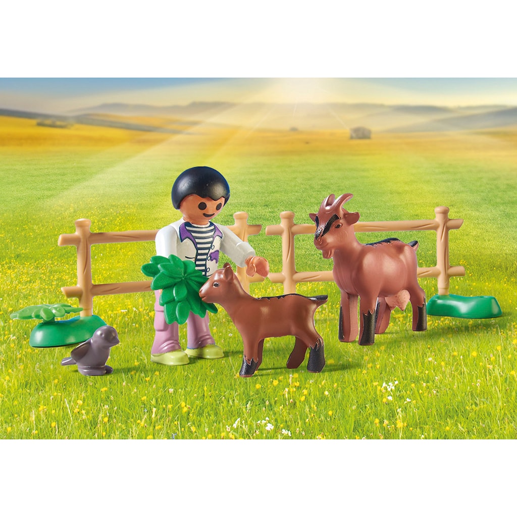 Playmobil® Konstruktions-Spielset »Traktor mit Anhänger und Wassertank (71442), Country«, (117 St.)