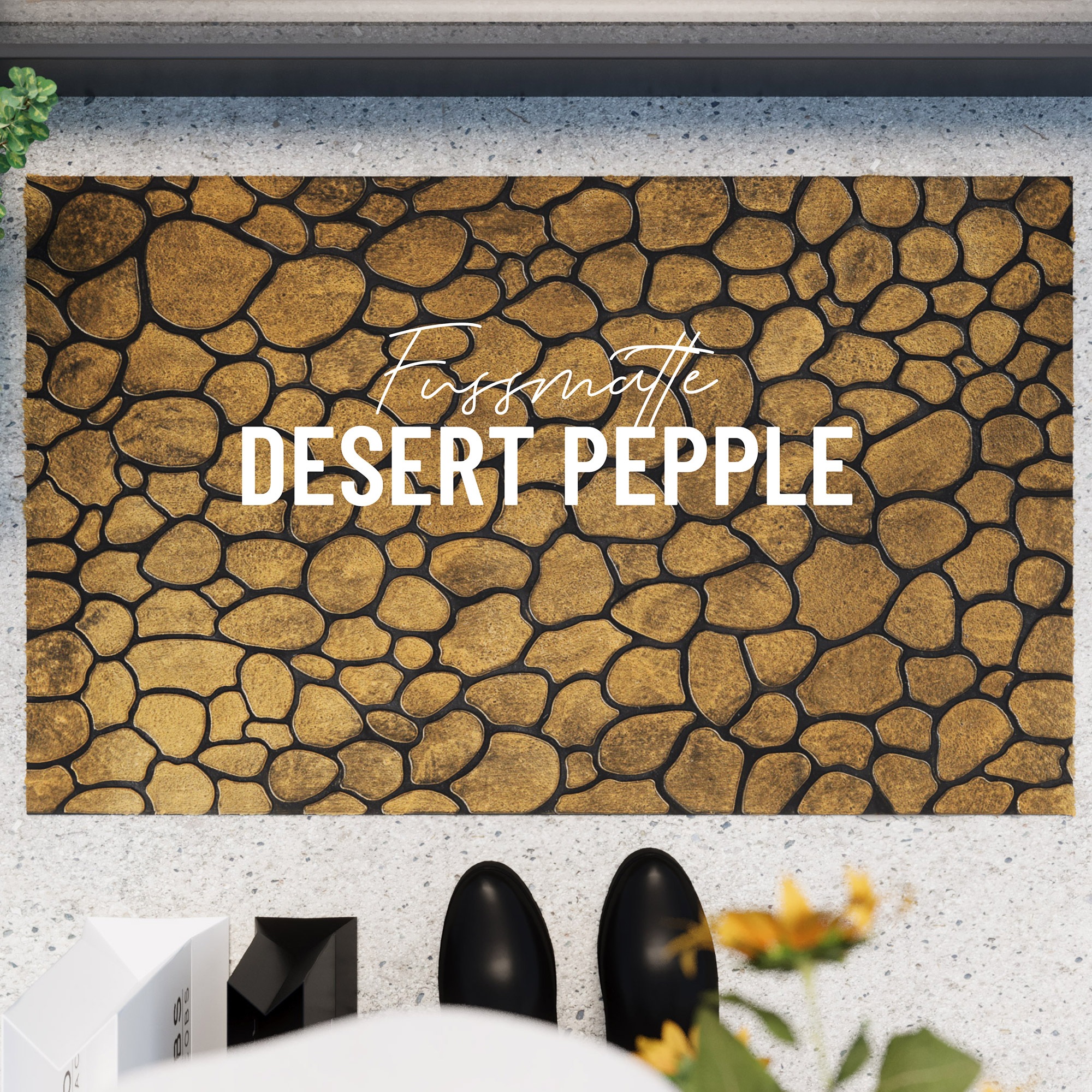 Wecon home Fußmatte "Desert Pebble" rechteckig 4 mm Höhe Gummi, pflegeleich günstig online kaufen