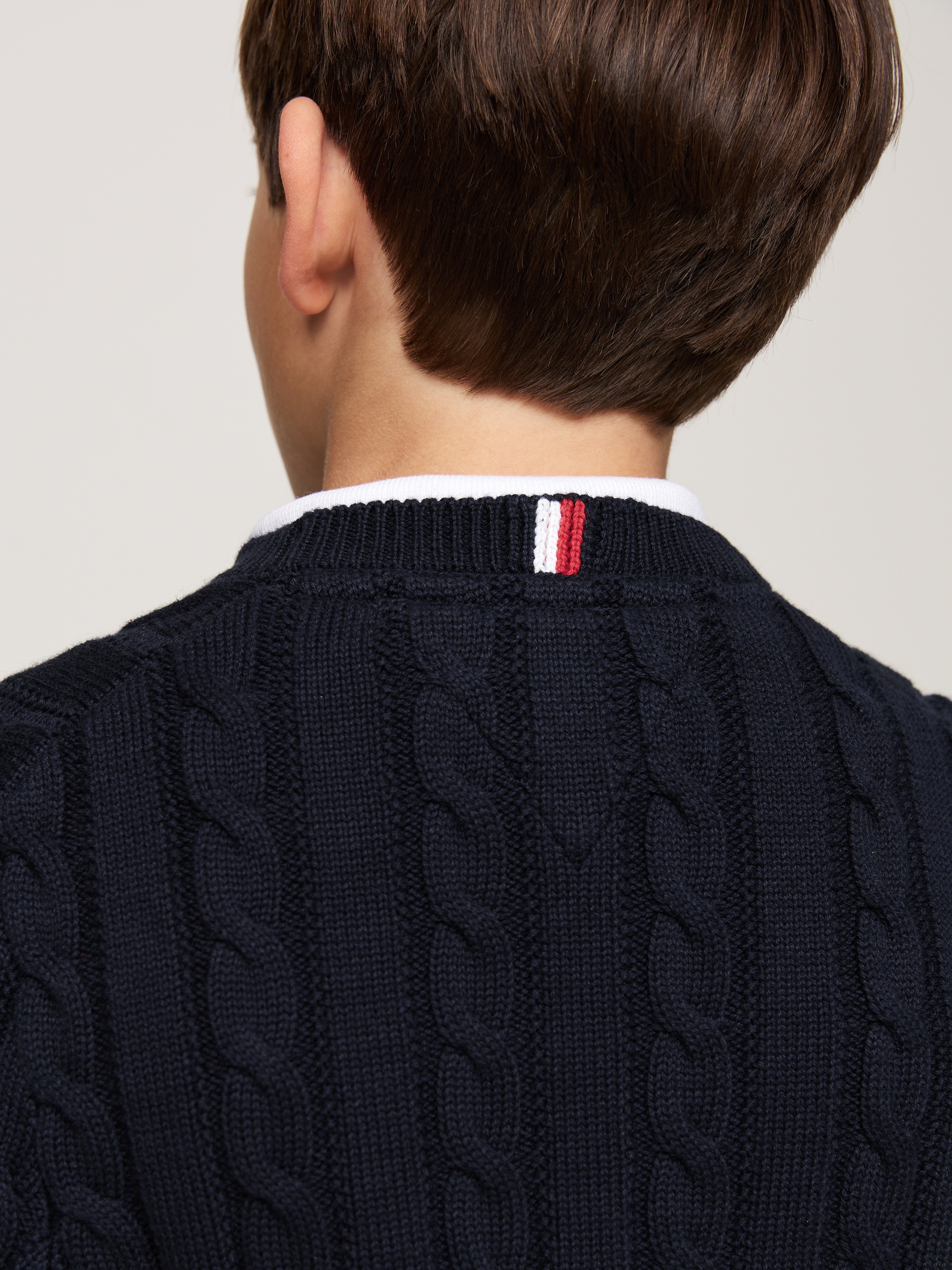 Tommy Hilfiger Strickpullover »ESSENTIAL REG CABLE SWEATER«, mit Zopfmuster