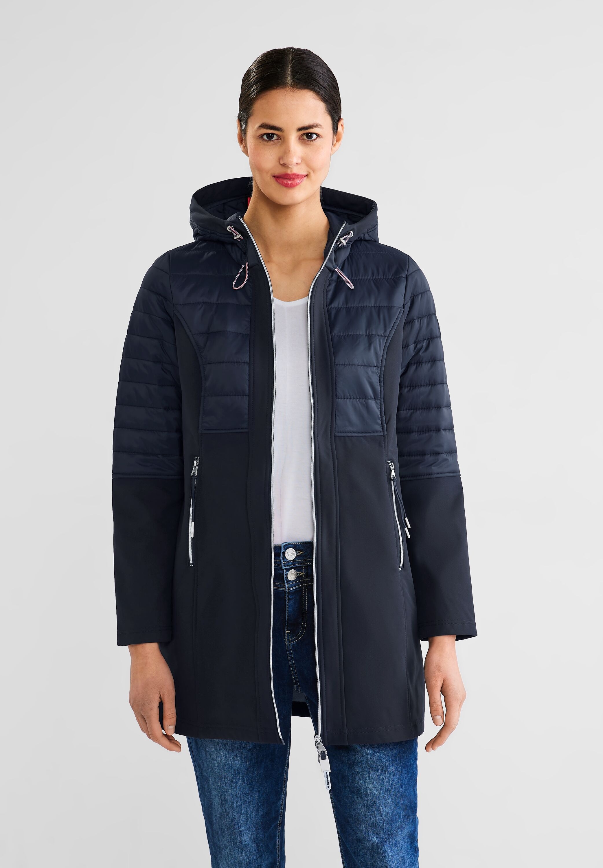 STREET ONE Softshelljacke, mit Kapuze, mit Fleece innen