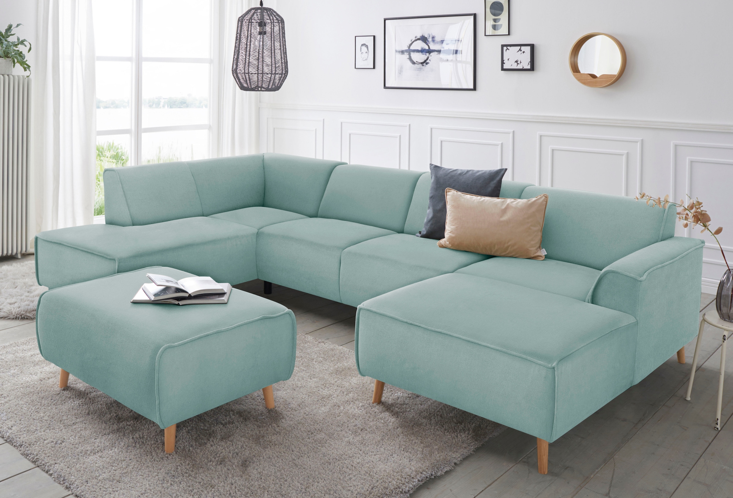 andas Wohnlandschaft "Janek Scandic Design, elegant und zeitlos U-Form", mi günstig online kaufen