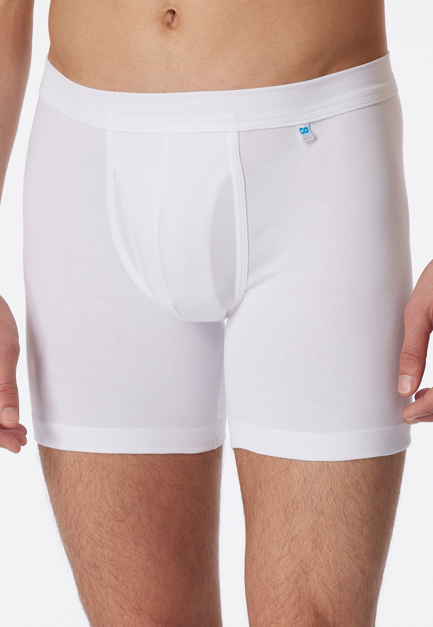 Schiesser Lange Unterhose "Long Life Cotton" mit Eingriff, Cotton-Mix, elastischer Bund