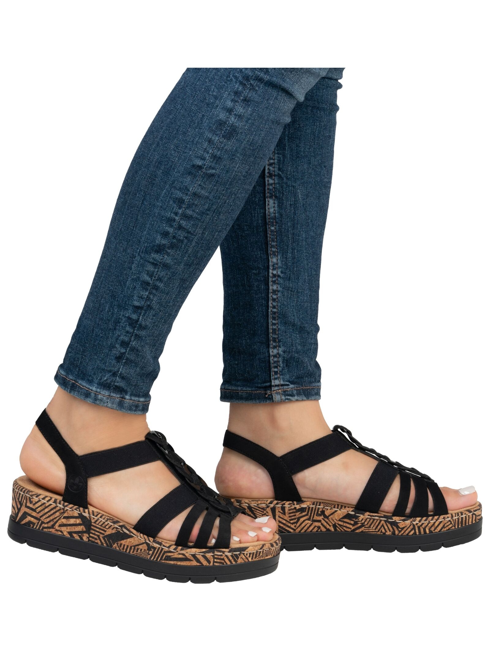 Rieker Keilsandalette »Rieker Sandalen Lederimitat«