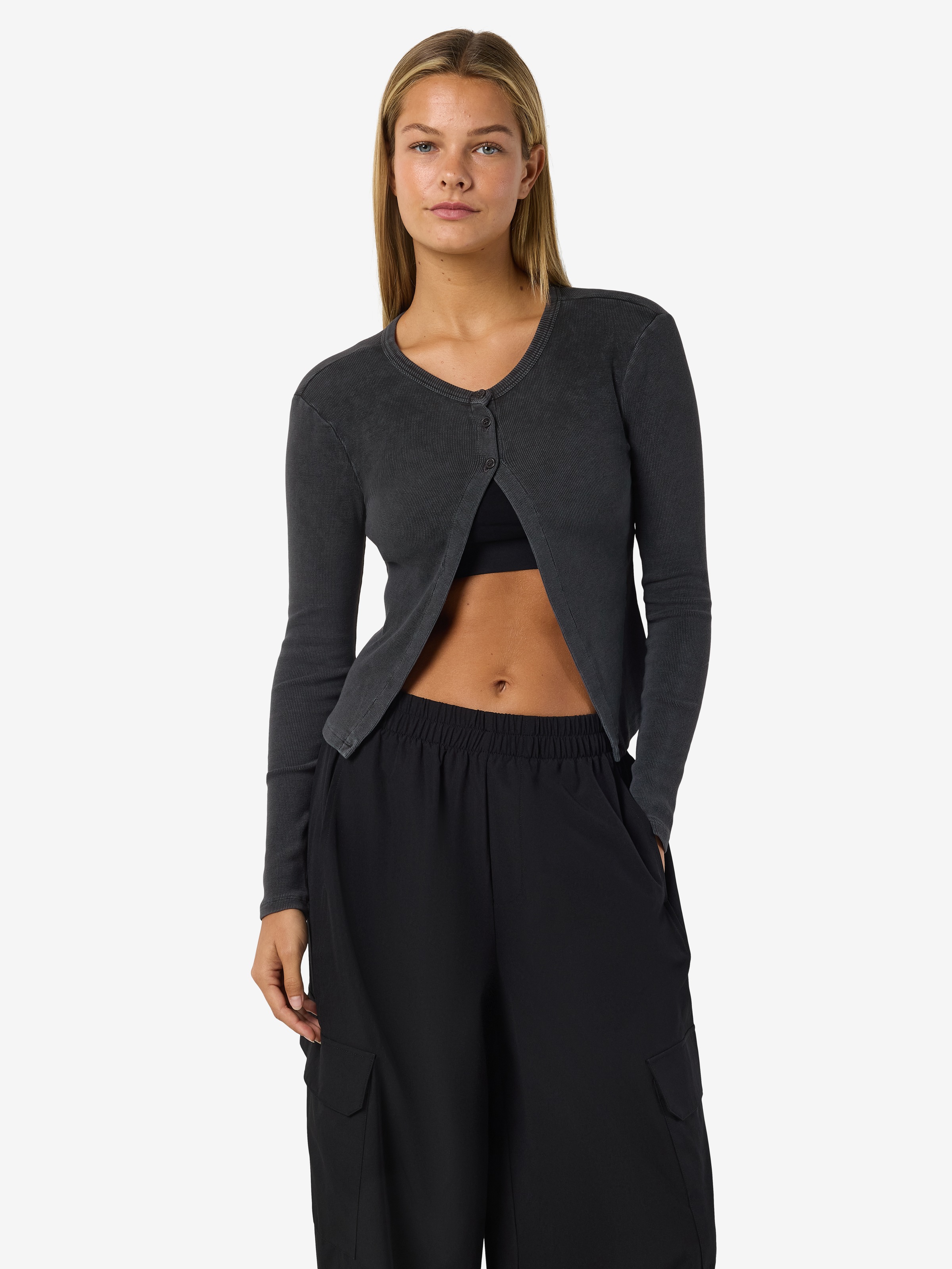 Noisy may Strickjacke "NMMAYA L/S O NECK WASHED CARDIGAN NOOS" gewaschene O günstig online kaufen