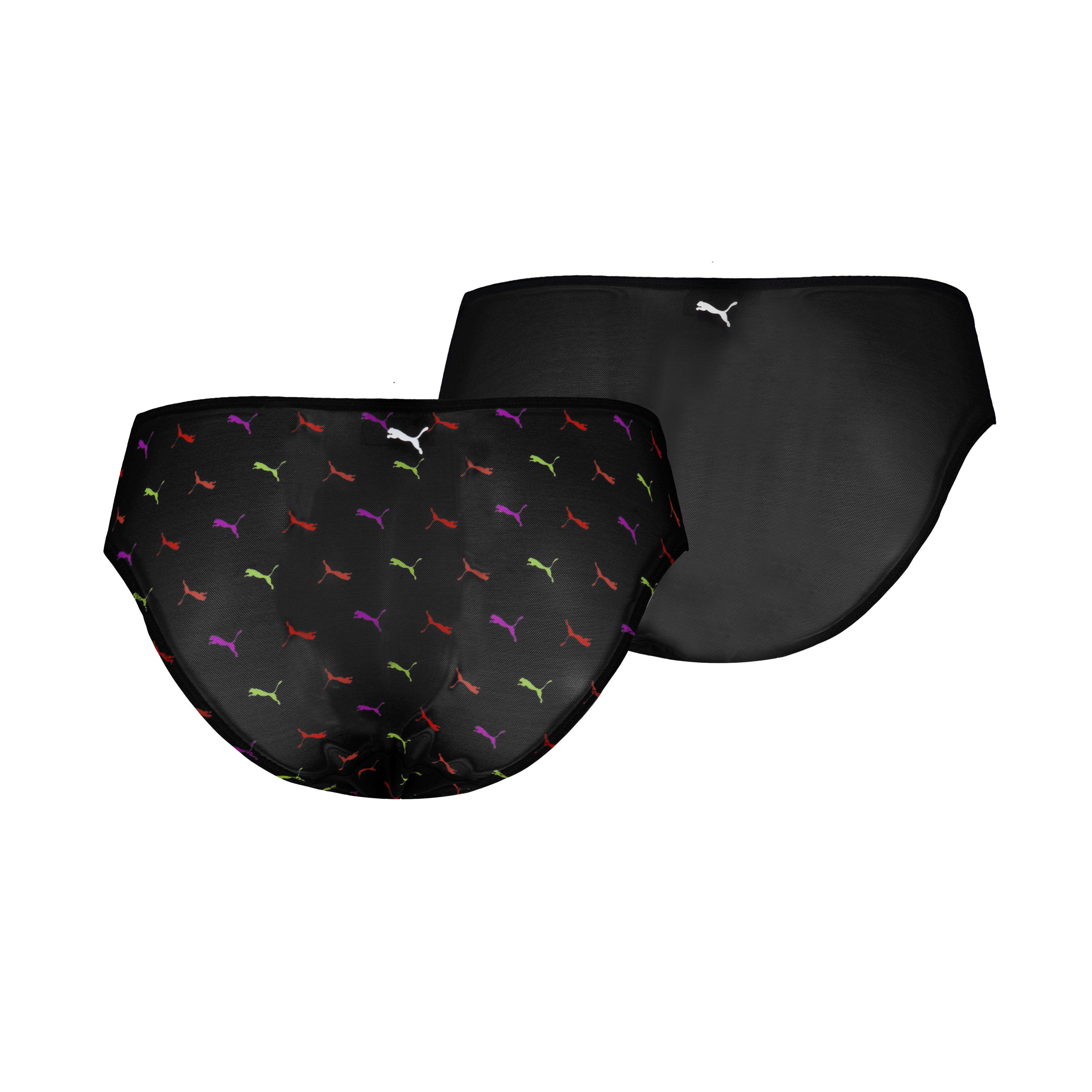Thumbnail - PUMA Slip "PUMA WOMEN PRINTED MESH BRIEFS" 2er Pack, mit buntem allover Print, mit Mesh-Details