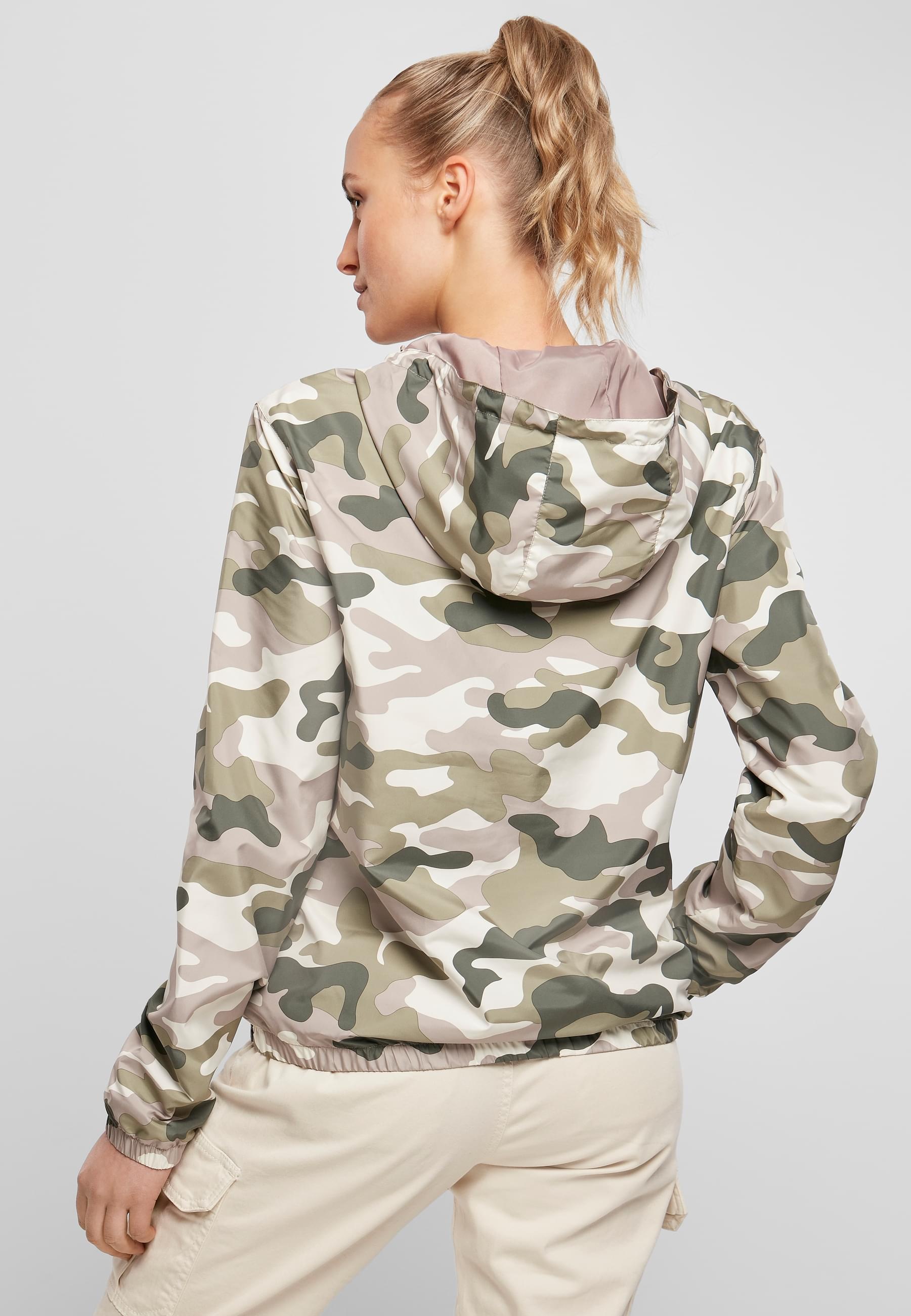 URBAN CLASSICS Windbreaker »Urban Classics Damen Ladies Camo Pull Over Jacket«, (1 St.), mit Kapuze