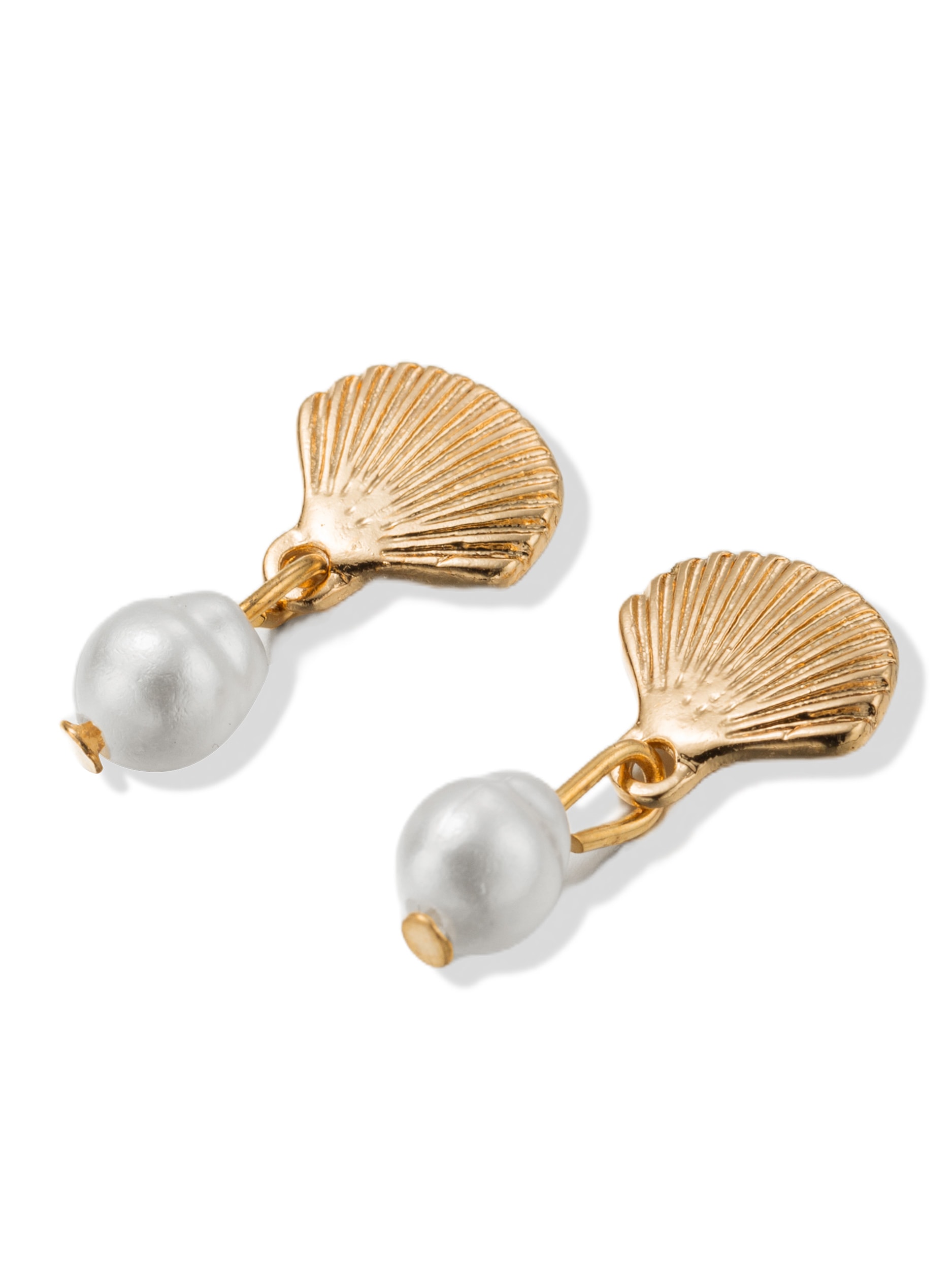 Aniston JEWELRY & WATCHES Paar Ohrstecker »Schmuck Geschenk Edelstahl Ohrringe Muschel-Optik mit Zierperlen« Made in Germany - mit Perle (imitiert)