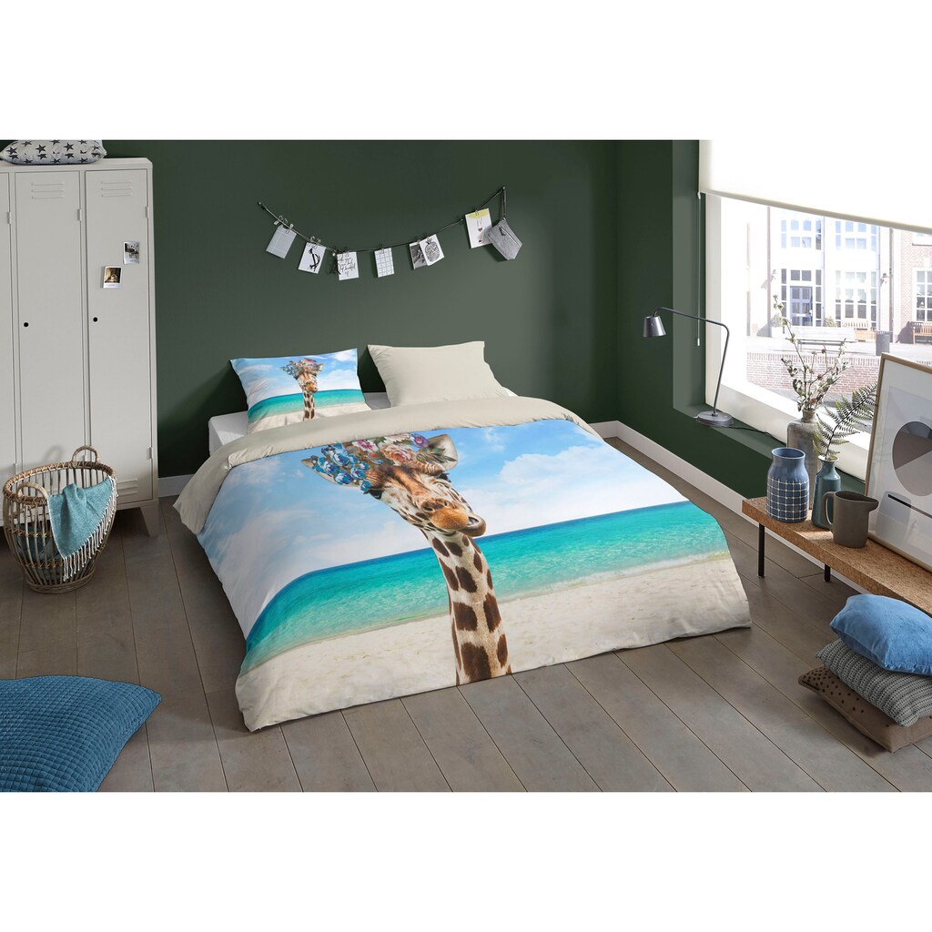 PURE luxury collection Wendebettwäsche »Cool Giraffe«, (2 tlg.)