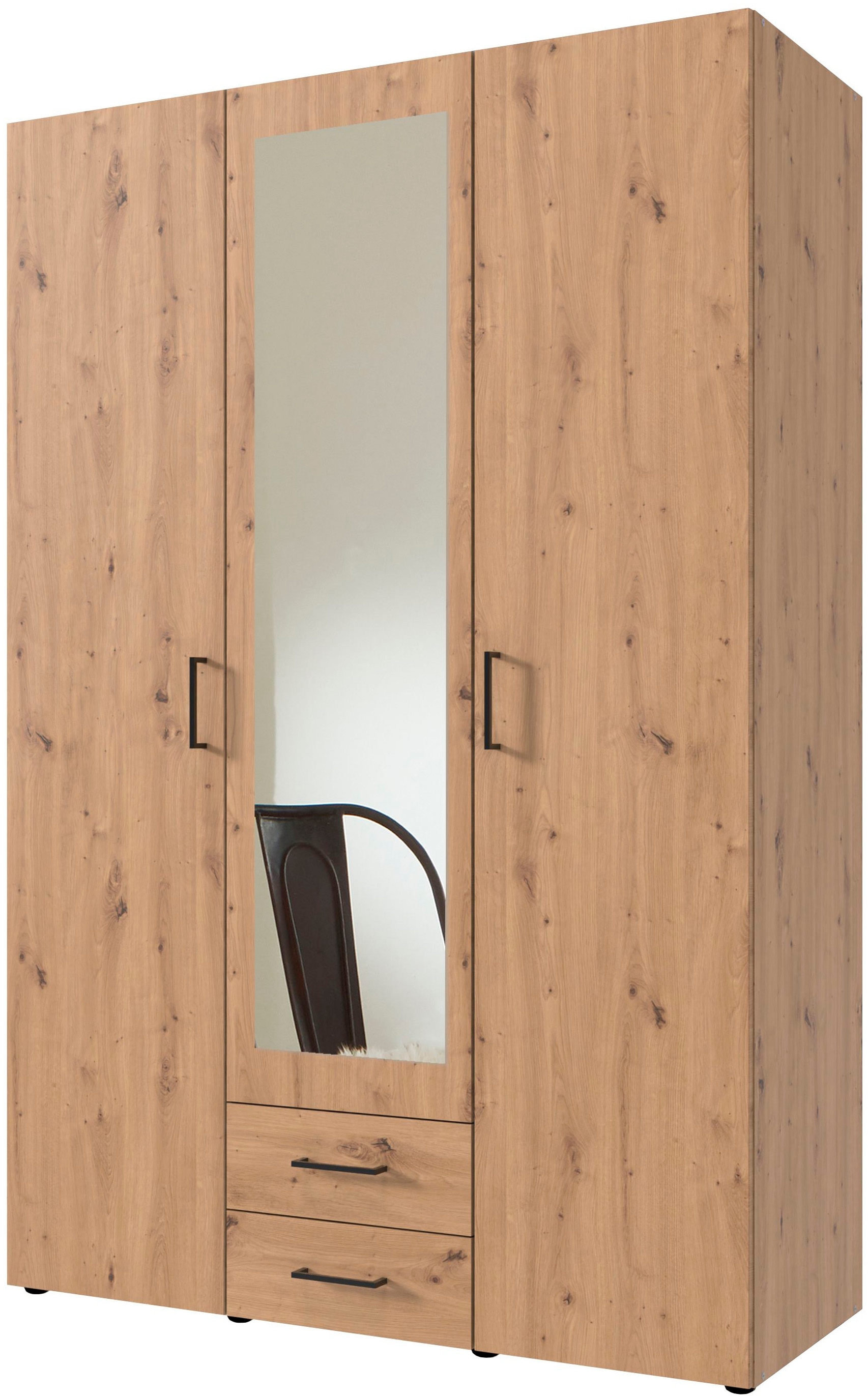 Wimex Drehtürenschrank "Mugano" mit langen oder kurzen Griffen aus Metall, günstig online kaufen