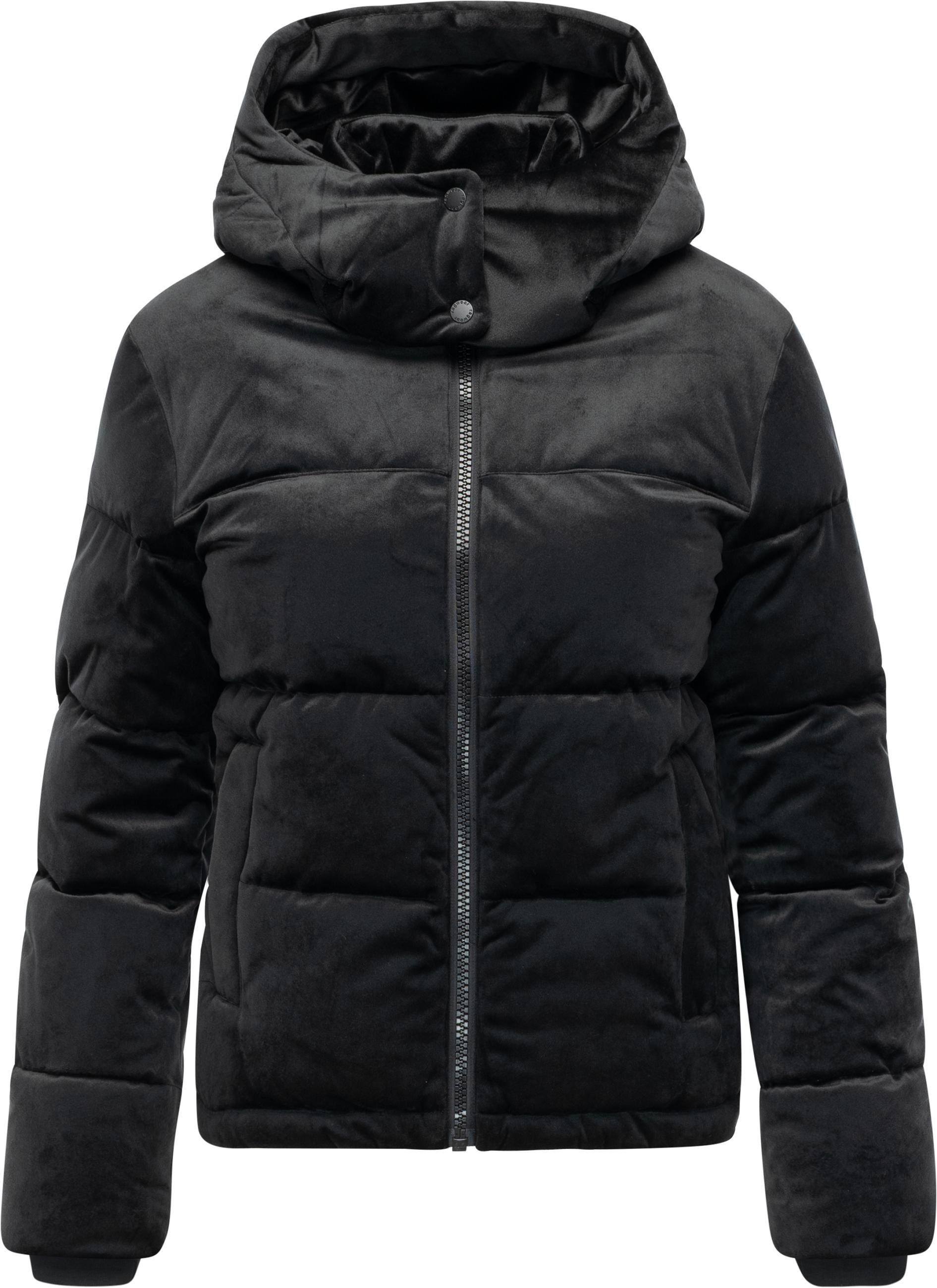 Steppjacke RAGWEAR "Roobie Velvet YOUMODO", Damen, Gr. XXXL(46), schwarz, Obermaterial: 100% Polyester; Wattierung: 100% Polyester; Ärmelfutter: 100% Polyester, gerade hüftlang, Ärmel ohne Ärmelschlitz Rippstrickbündchen, Jacken Steppjacke, Gesteppte Tedd