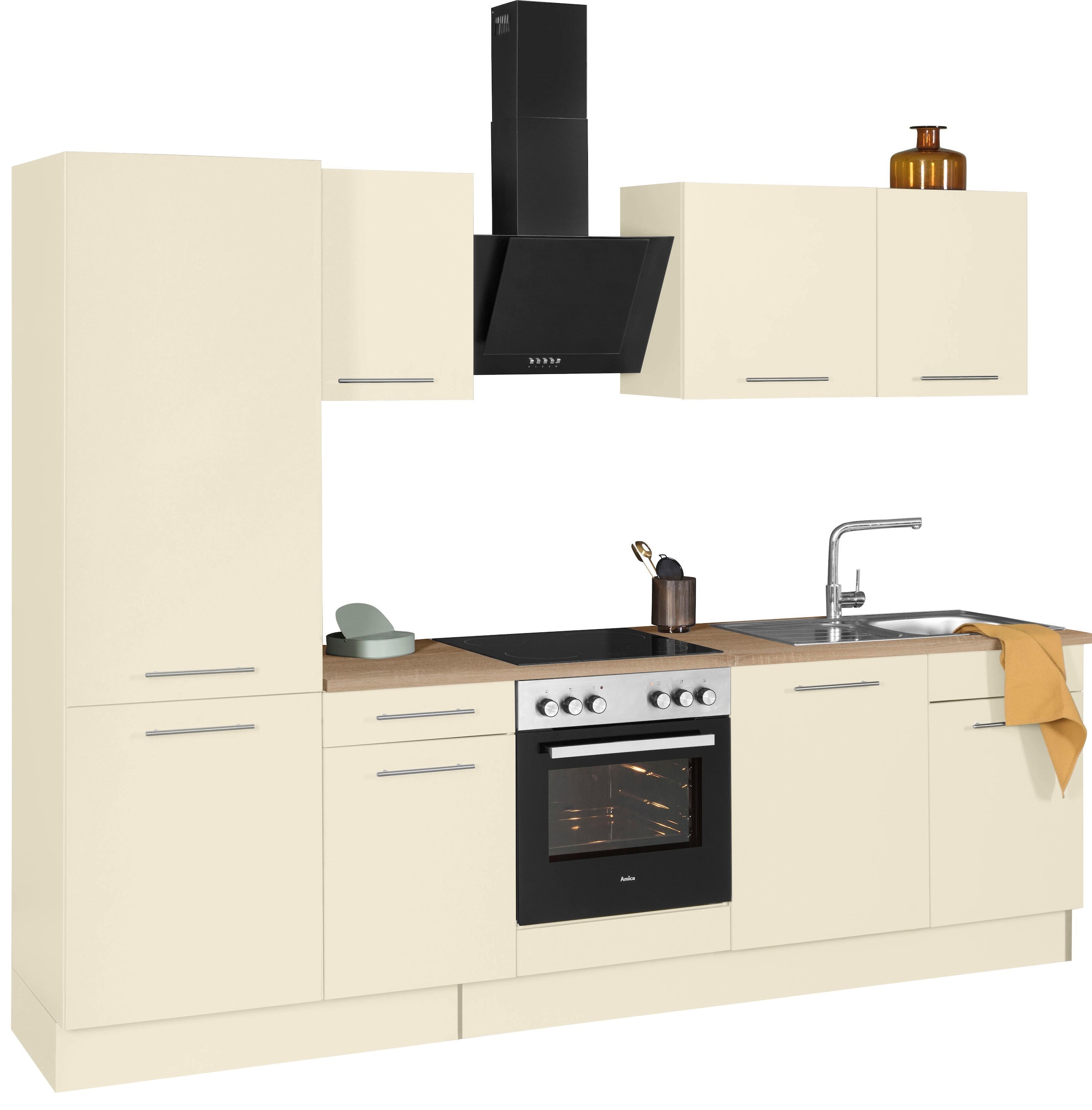 wiho Küchen Küchenzeile »Ela«, Breite 280 cm, Soft-Close-Funktion, höhenverstellbare Füße