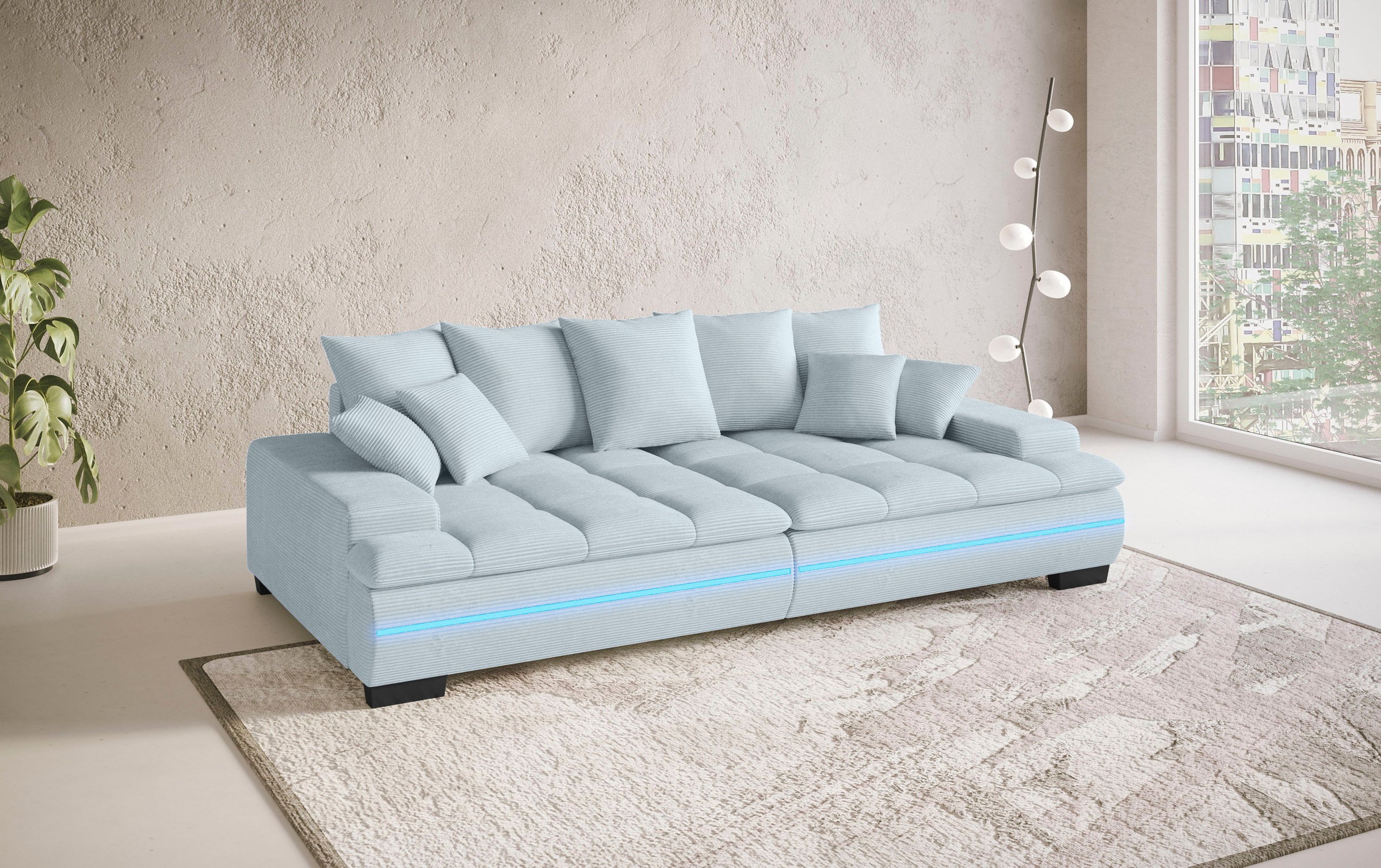 Mr. Couch Big-Sofa "Haiti II RGB-LED", RGB-LED Beleuchtung, mit Handwerklic günstig online kaufen