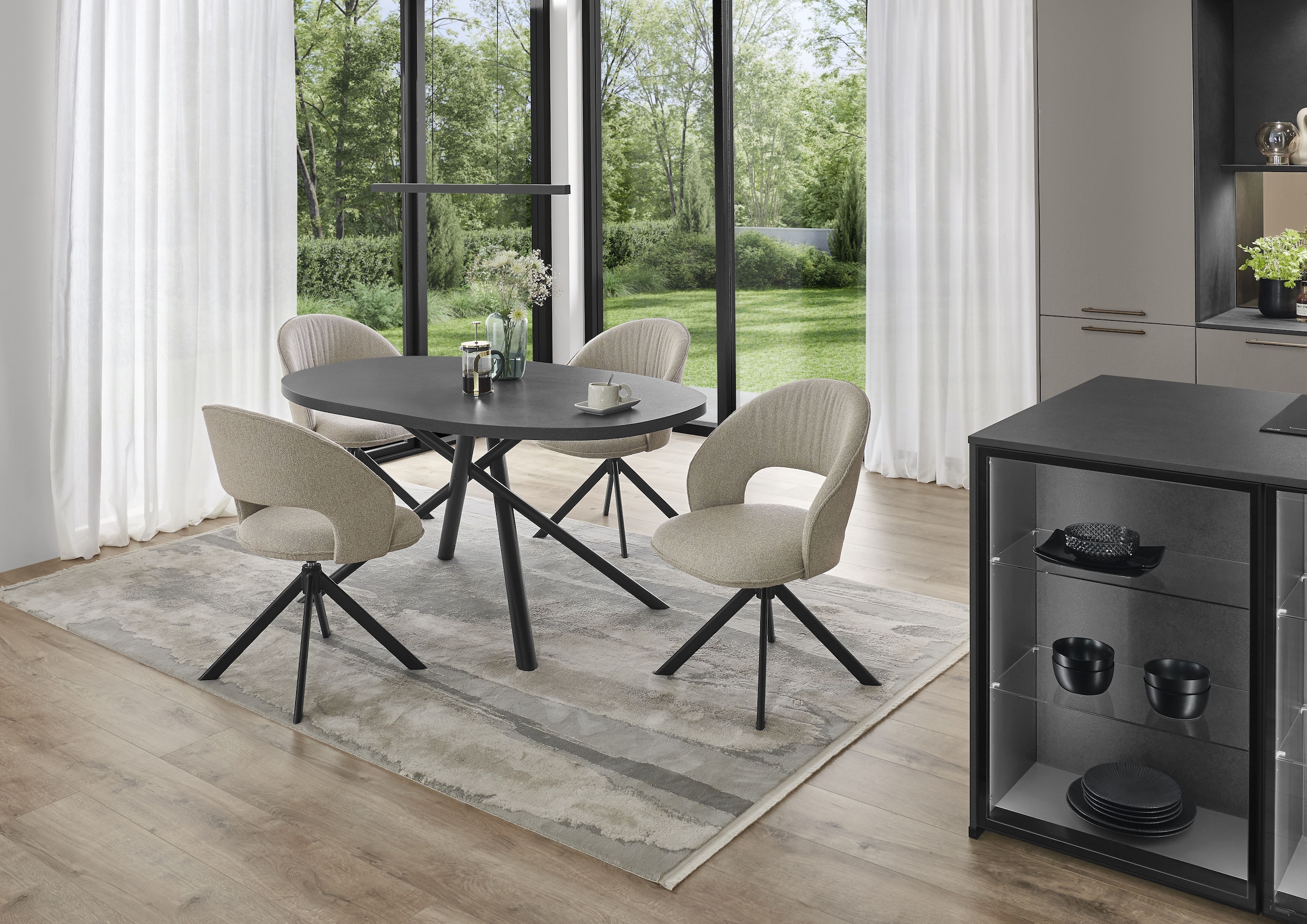nobilia® »TURNII-CHA - verschiedene Bezugsqualitäten wählbar« () 1 Stk.360° drehbar mit automatischer Rückholfunktion