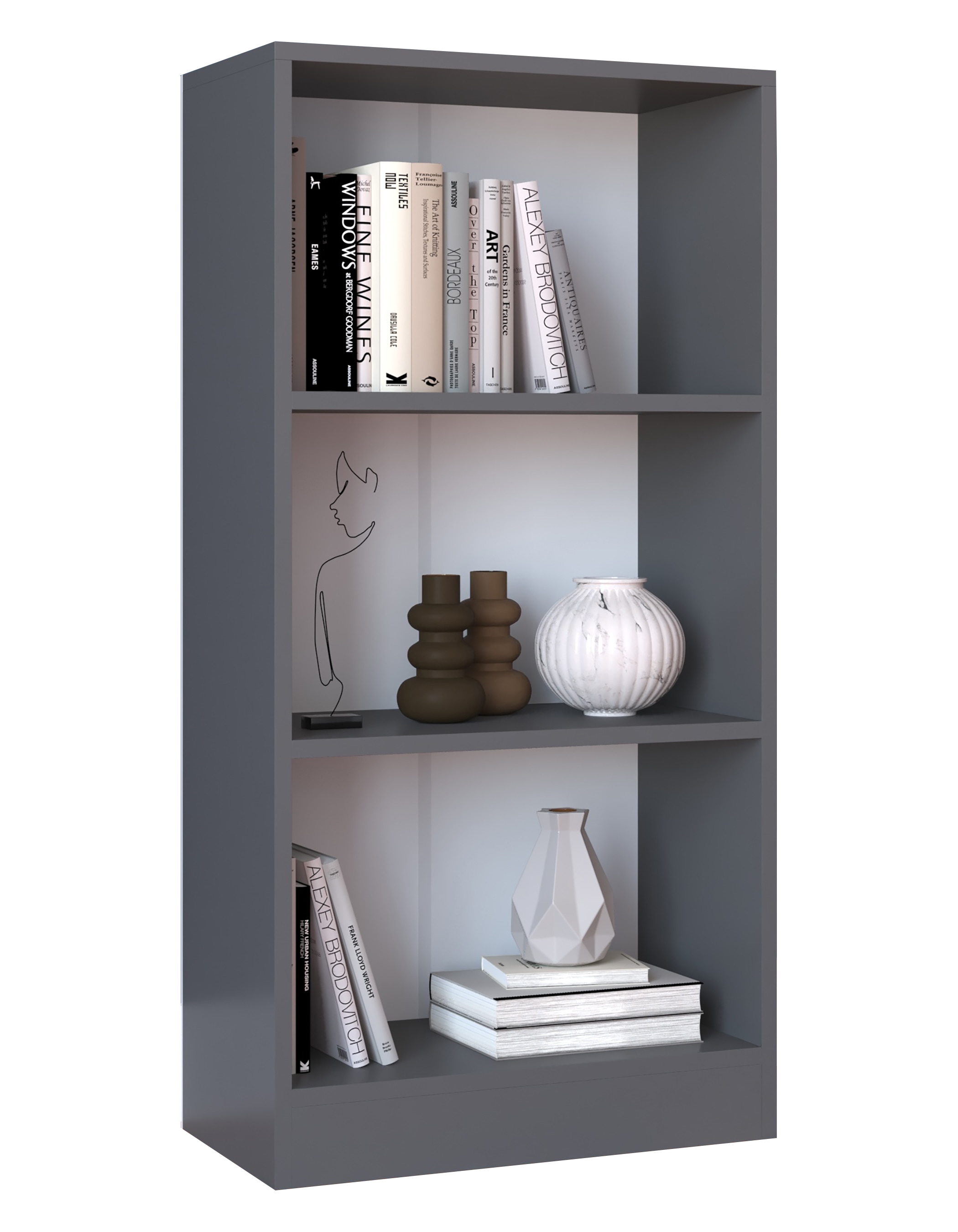 VCM Standregal "Holz Stand Regal Bücher Bücherregal Dilos M 3f" 1 Stk. tlg.