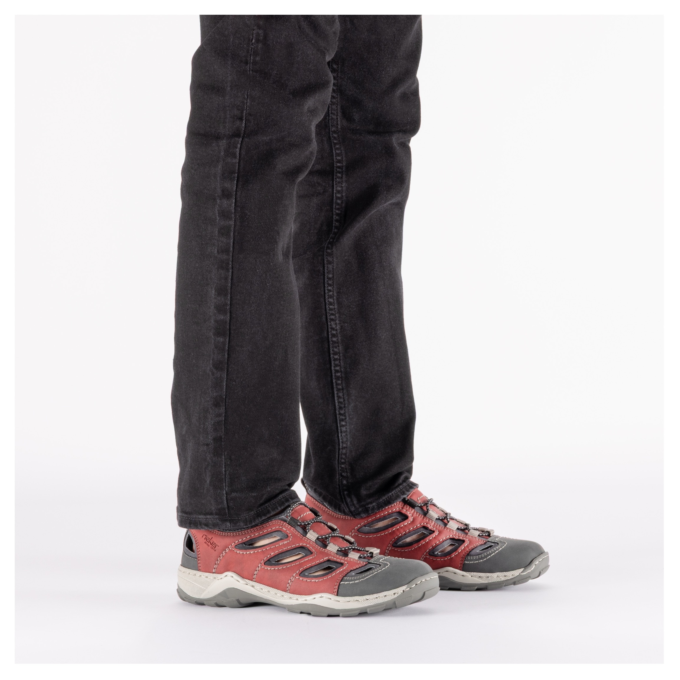 Rieker Slipper  Trekking Schuh, Sandale, Sommerschuh mit praktischem Gummizug