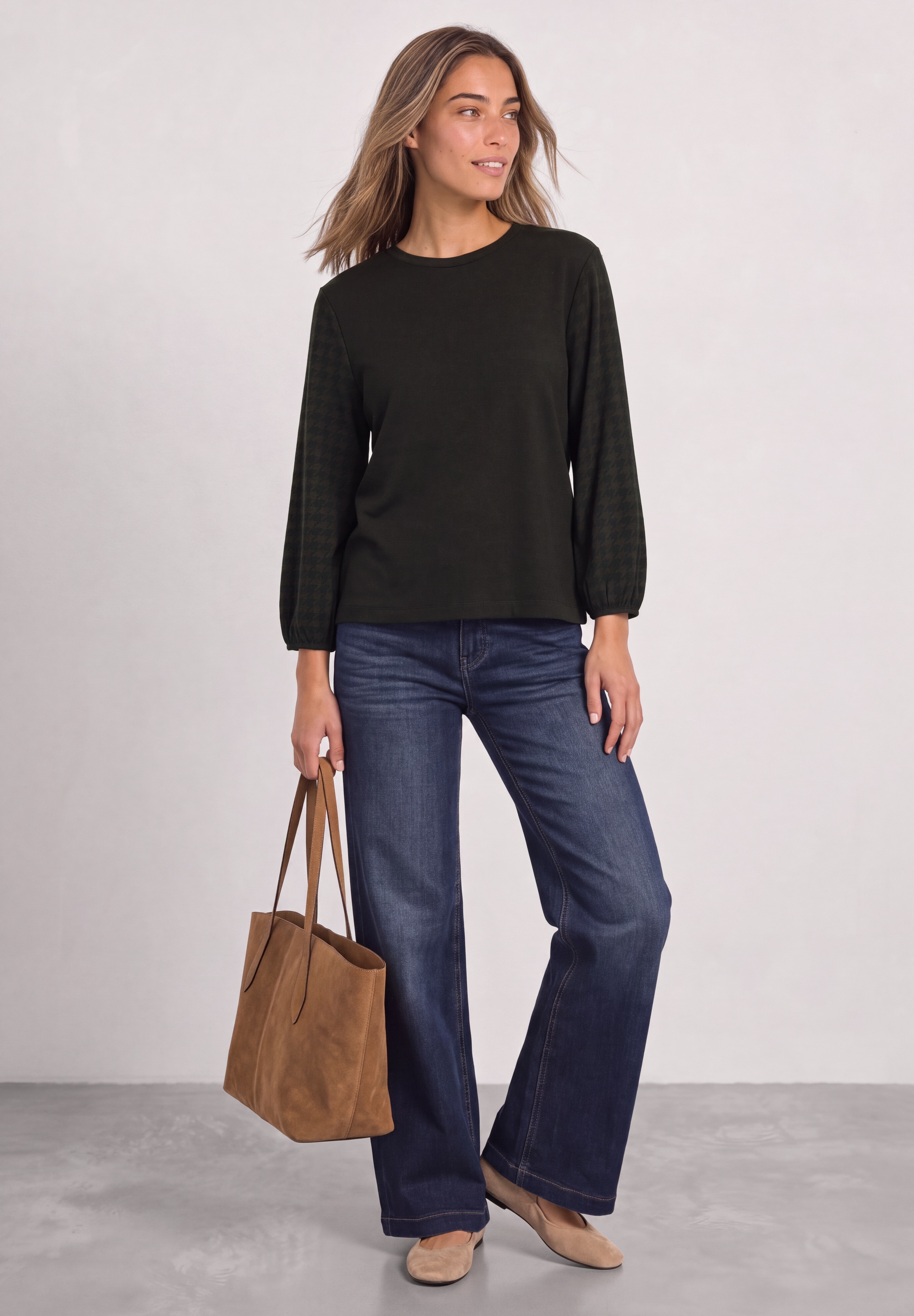STREET ONE 3/4-Arm-Shirt mit Rundhalsausschnitt
