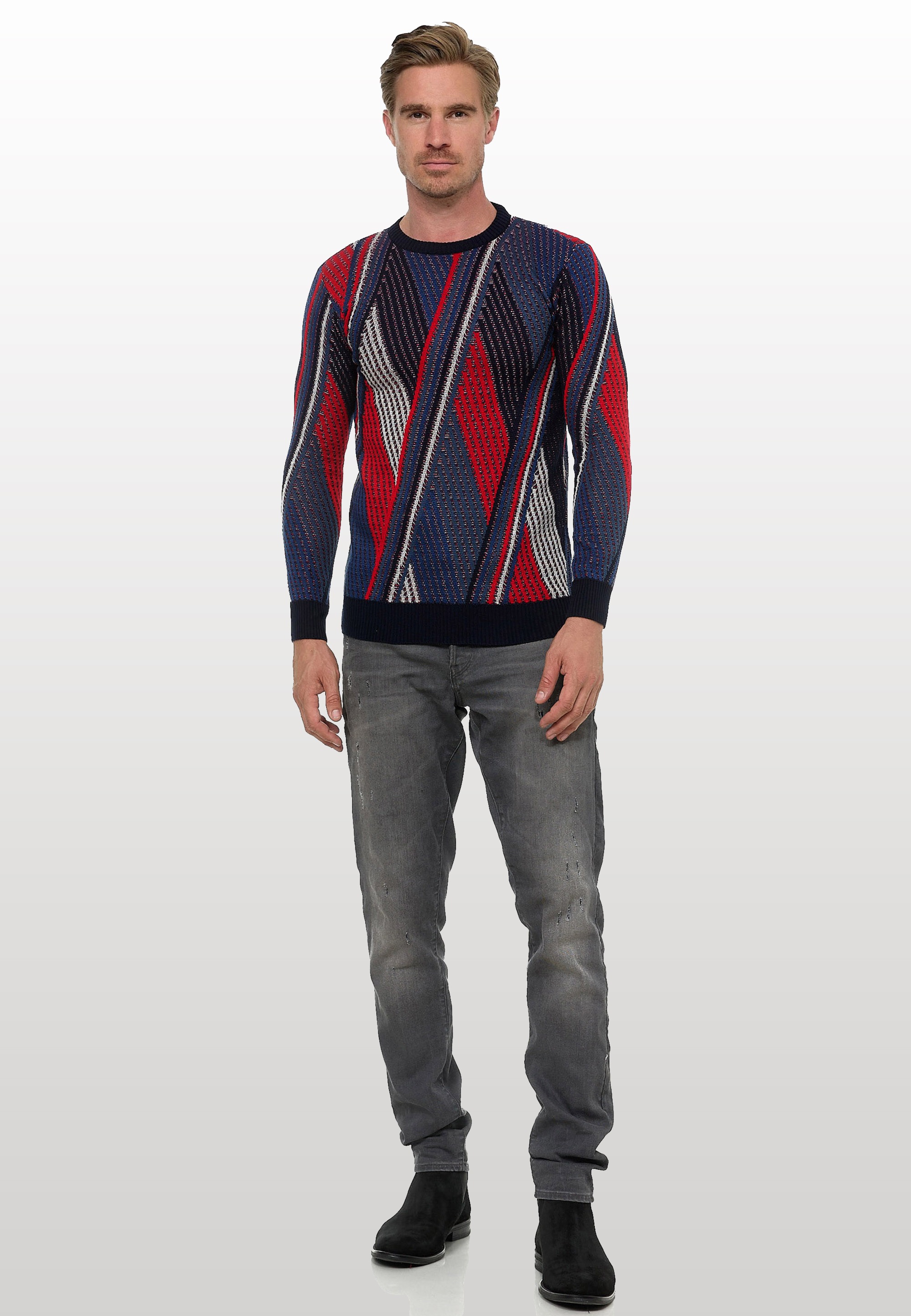 Rusty Neal Strickpullover im Colorblock-Design günstig online kaufen