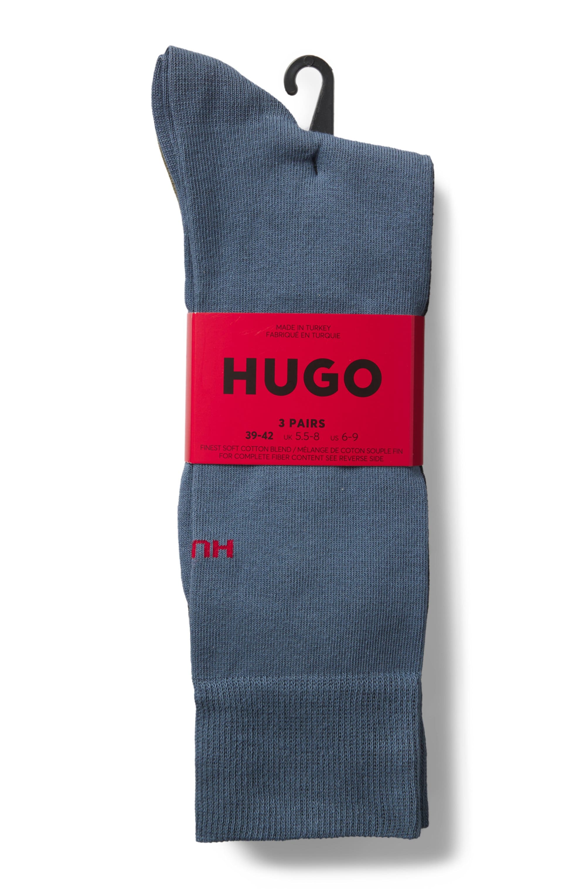 HUGO Underwear Businesssocken »3P RS UNI CC« Packung, 3 Paar tlg. mit kontrastfarbenen HUGO Logo-Schriftzug