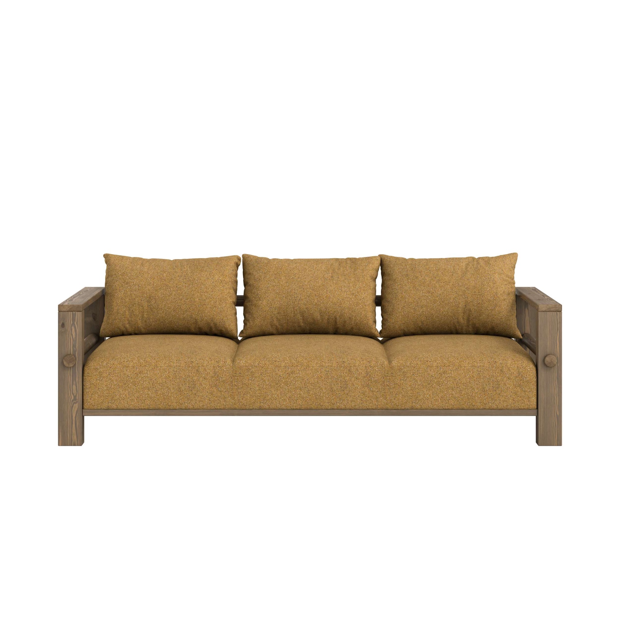 Karup Design Sofa "Bare Sofa, Schlafsofa mit Boxspring, 3-Sitzer, Couch, Bettfunktion" Boxspring-Matratze mit Sprungfedern, 3 Rückenkissen, Made in Europe