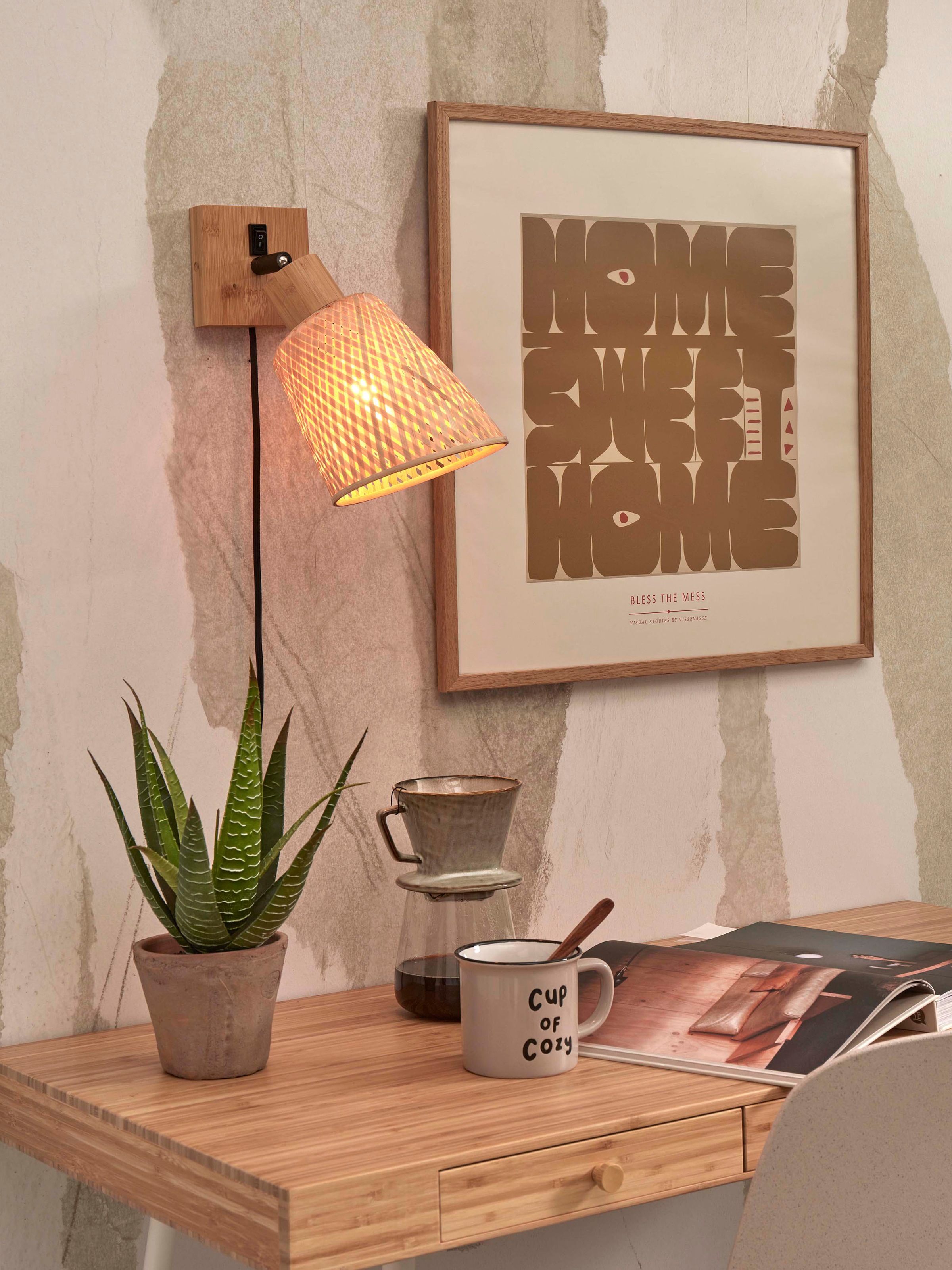 GOOD&MOJO Wandleuchte »JAVA«, 1 flammig, Leuchtmittel E27 | ohne Leuchtmittel, Nachhaltig