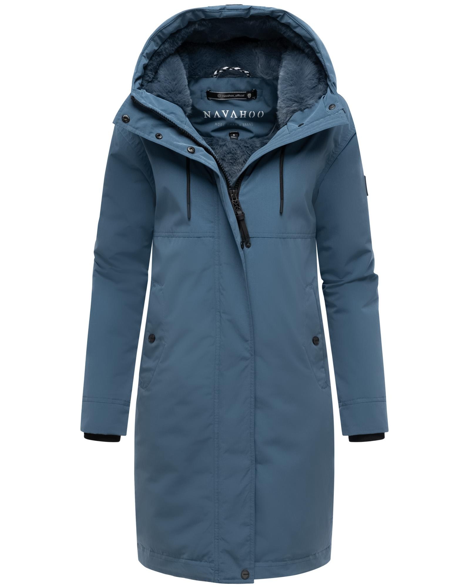 Navahoo Wintermantel »Hageltanz 14«, Warmer Damen Kurzmantel mit Kapuze