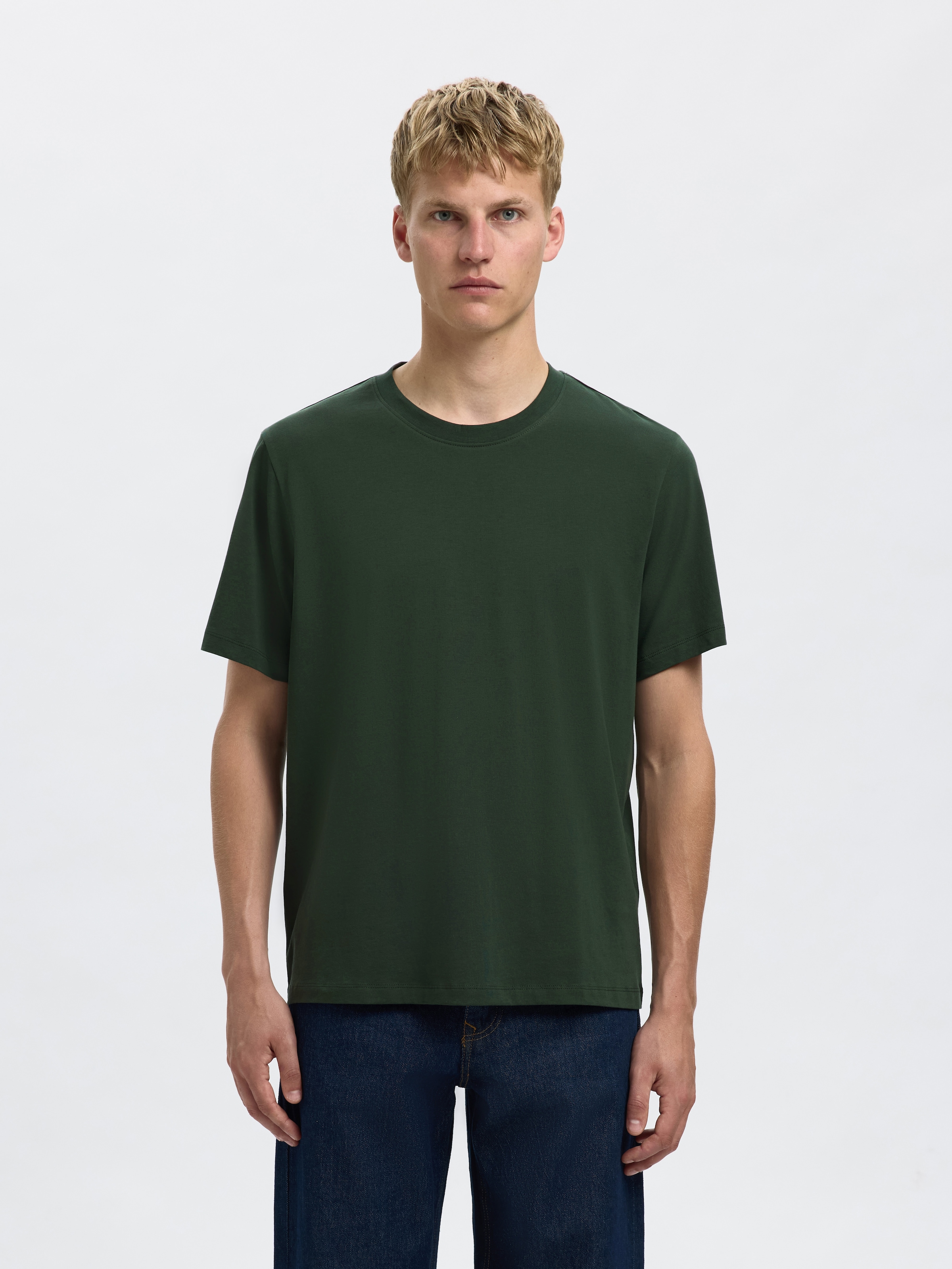 SELECTED HOMME Rundhalsshirt "SLHASPEN SS O-NECK TEE NOOS" günstig online kaufen
